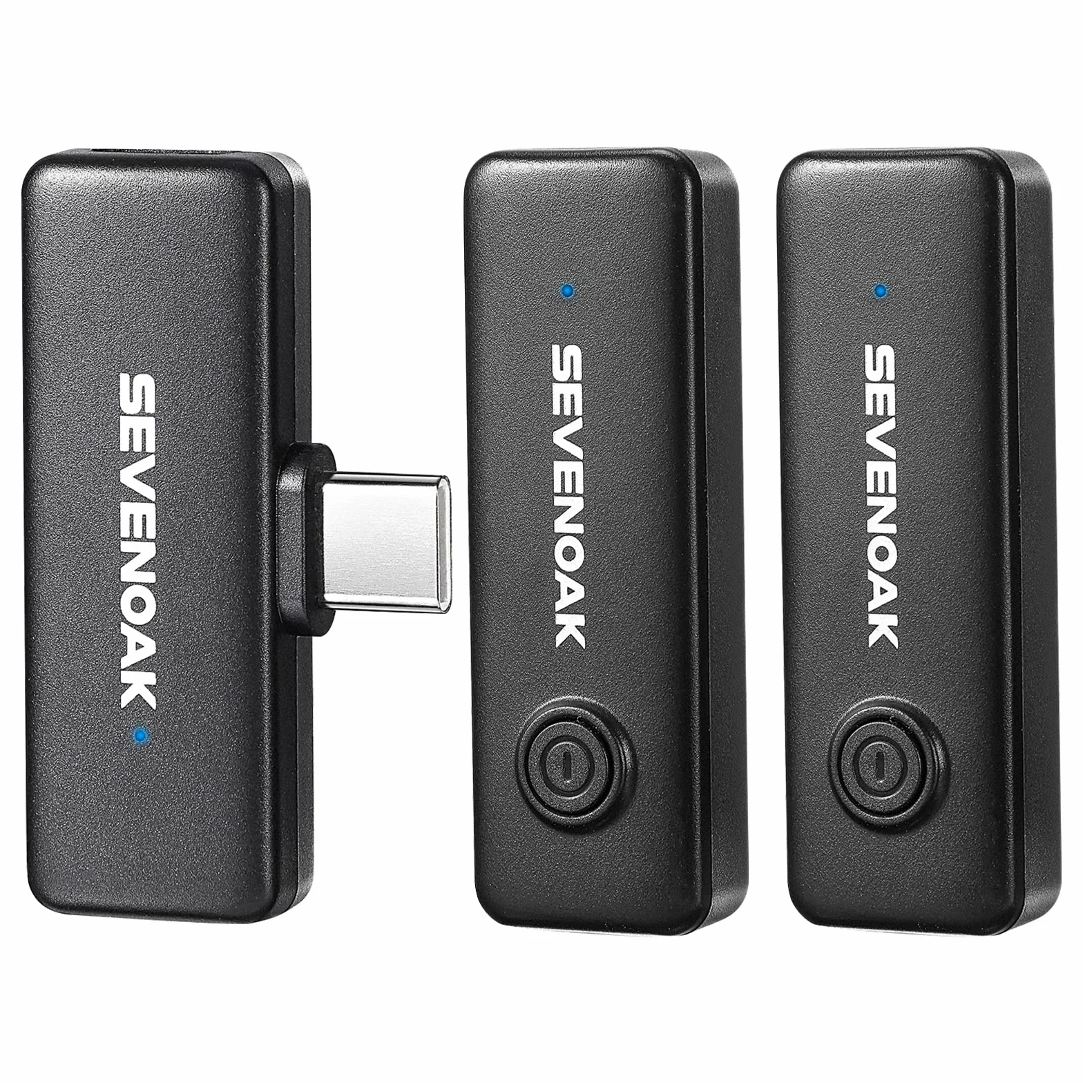 Sevenoak SKM-W10-U2 bezprzewodowy mikrofon krawatowy, bezprzewodowy mikrofon USB-C z klipsem do smartfona z systemem Android/typu C, do podcastów, Facebooka, YouTube, vlogowania, nagrywania wideo