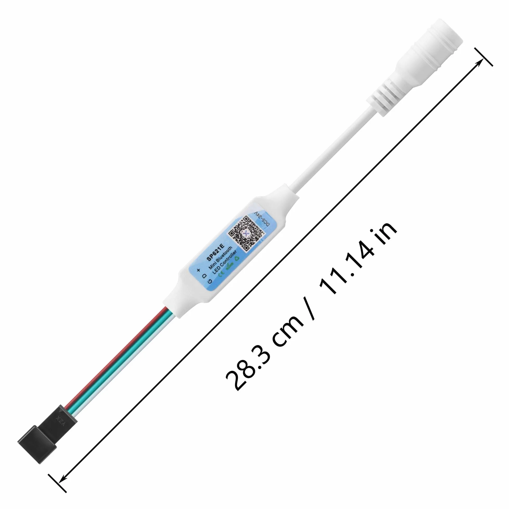CERRXIAN 2 szt. DC5521 5-24 V mini kontroler RGB Bluetooth, kontroler światła LED DC 5 V, WS2811 WS2812B Pixels Dream Color taśma LED
