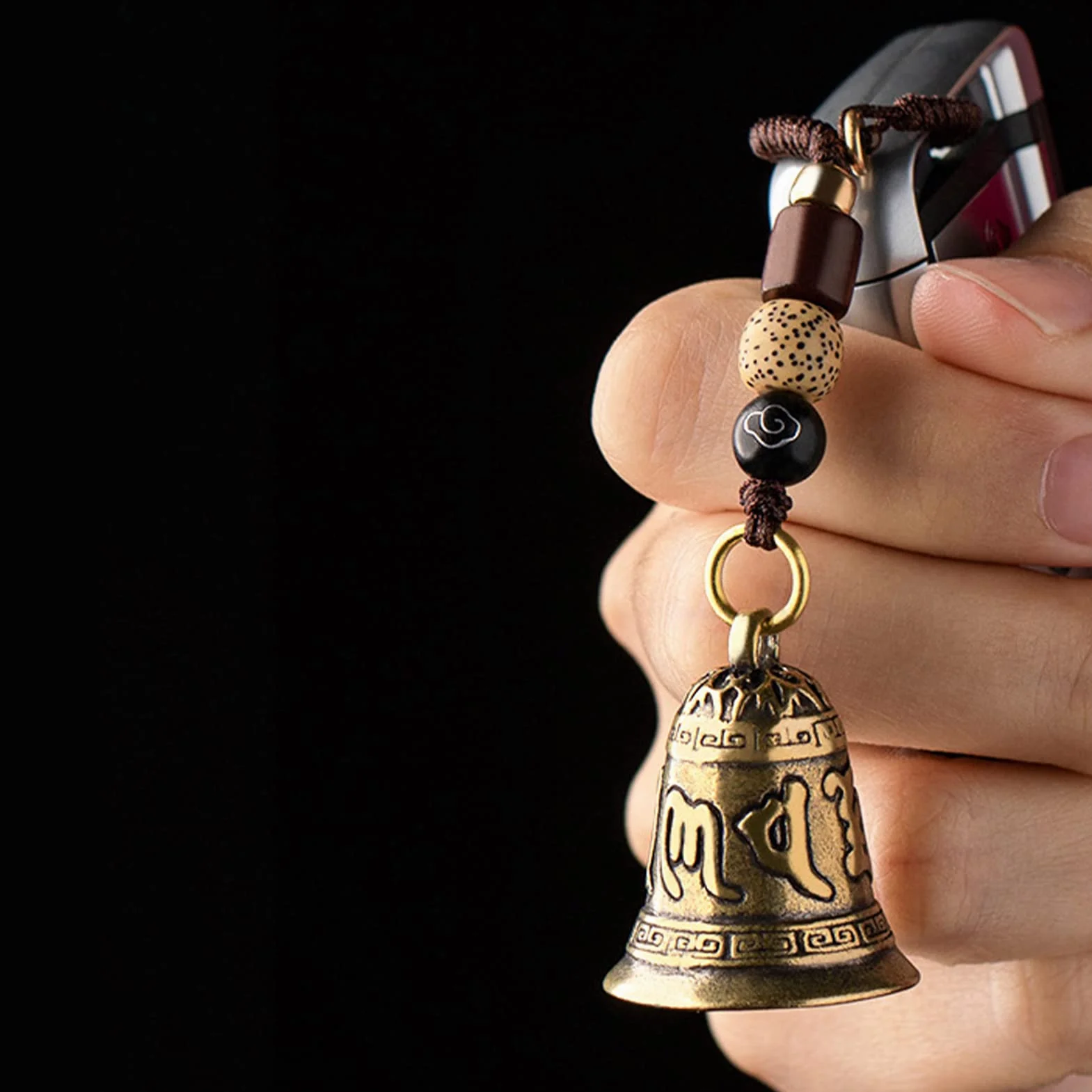 Wiszący Dzwon, Dzwonek Feng Shui, Metalowy Dzwonek W Antycznym Stylu, Wykwintna Rzeźba Dekoracyjny Dzwonek Powodzenia Dzwonek Do Torby Brelok Do Plecaka