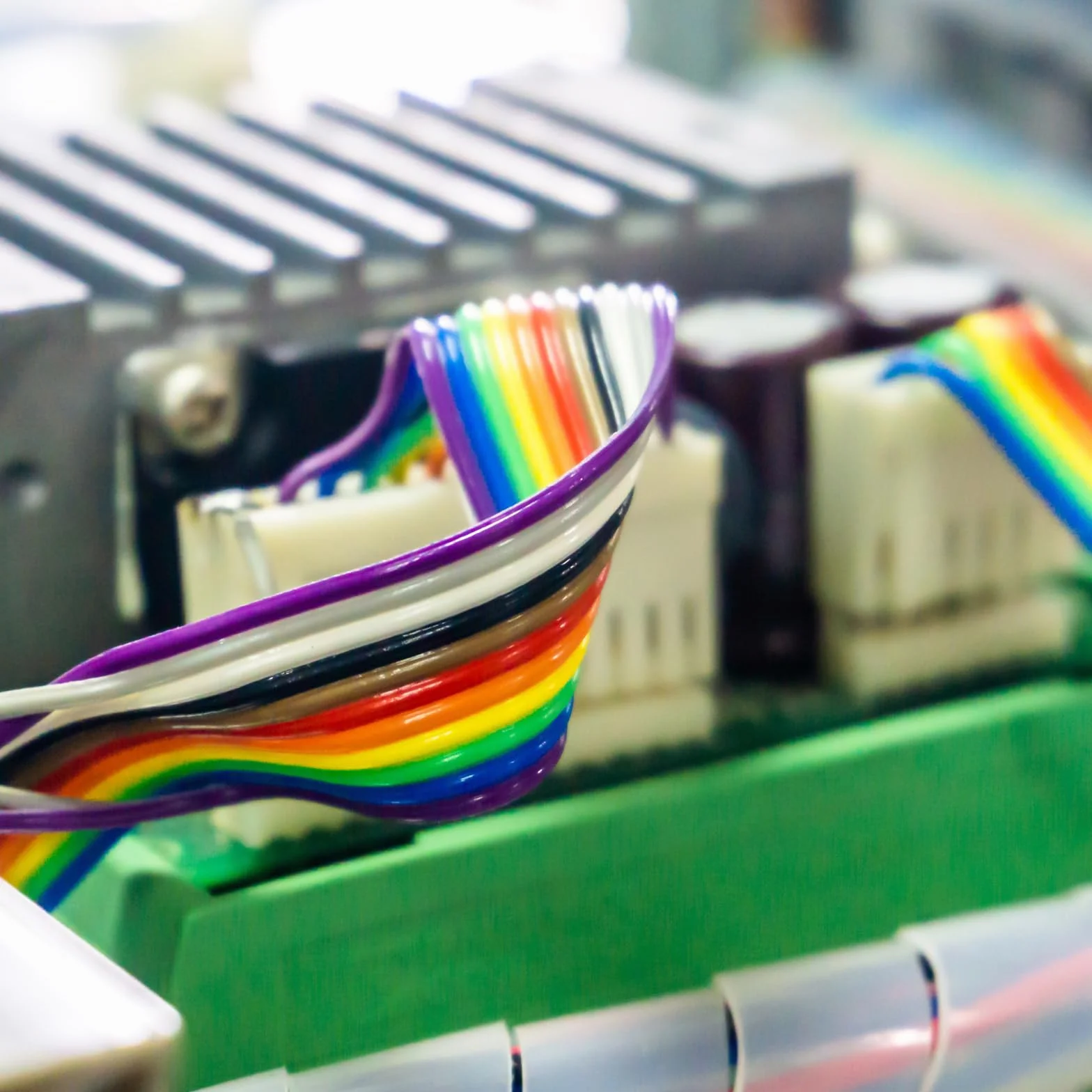 QUARKZMAN 1 szt. 9 pinów płaskich Rainbow Ribbon Cable 6.6 Ft 1,27 mm Pitch Breadboard Jumper Wires do projektów elektronicznych