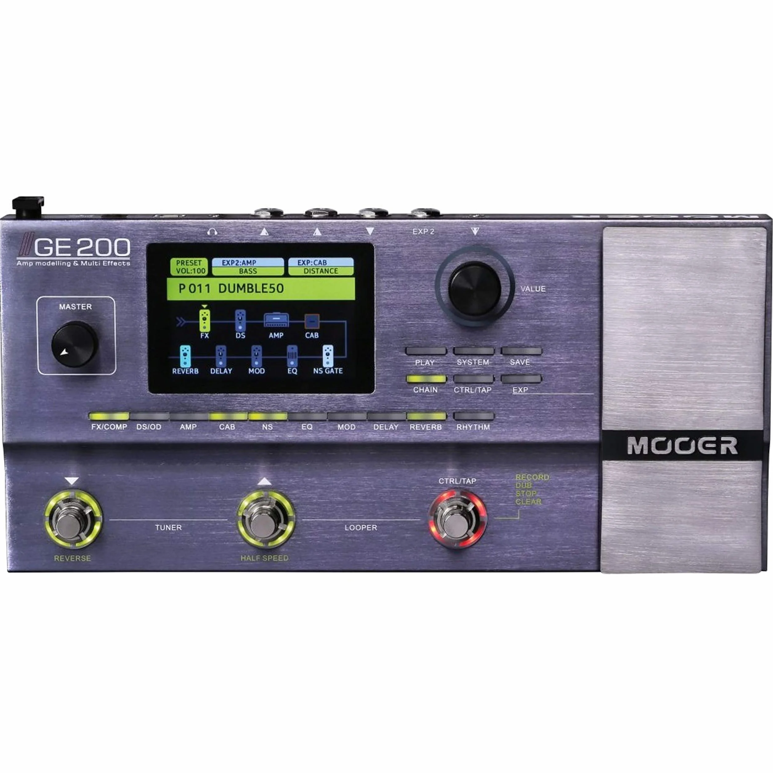 Mooer GE200 wielofunkcyjny gitarowy, szary