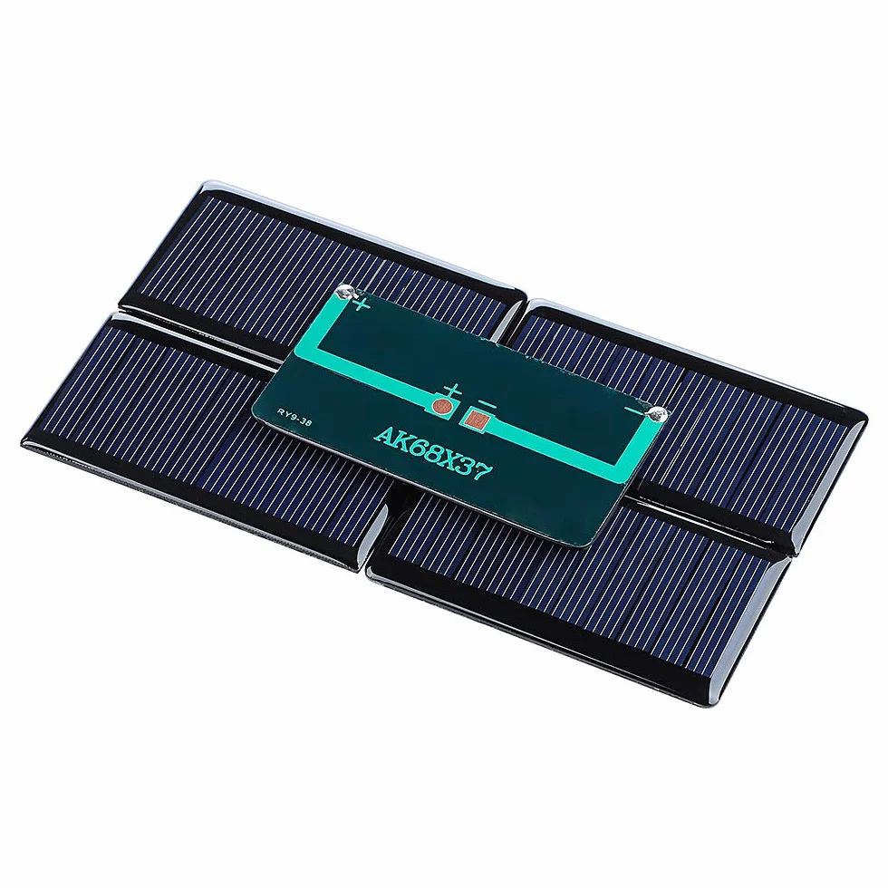 10 sztuk 5 V 60 mA MINI panel słoneczny epoksydowy panel słoneczny polikrystaliczne ogniwa słoneczne do ładowarki solarnej DIY Solar Syatem Kits 68 mm x 37 mm 5 V