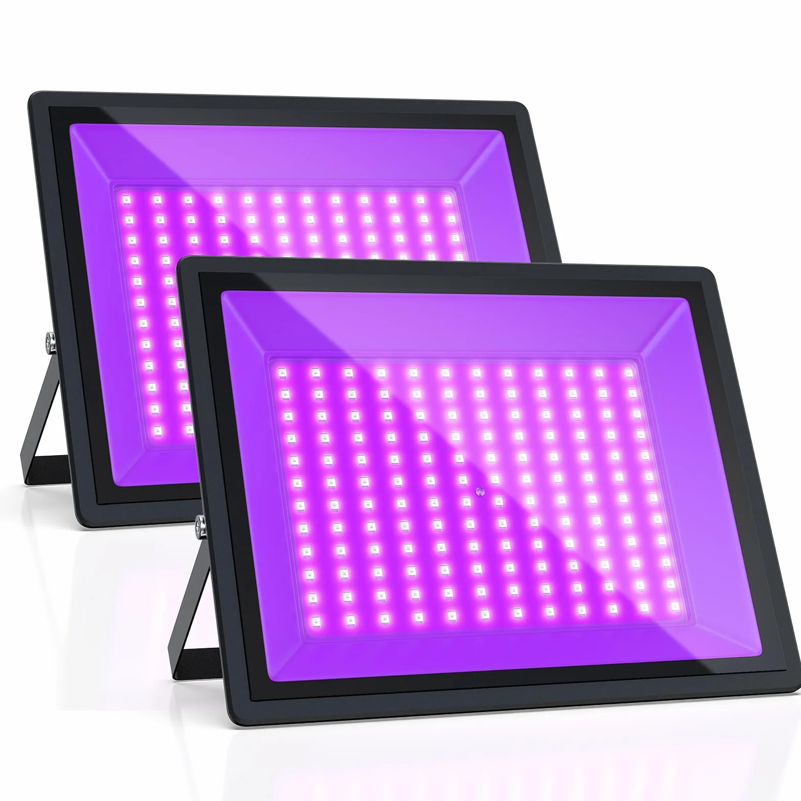 Czarne Światło LED 150 W - UV na Boże Narodzenie, Halloween, Neonowe Przyjęcie, Malowanie Ciała, Utwardzanie Żywicą - Wodoszczelność IP66 (2 Sztuki)