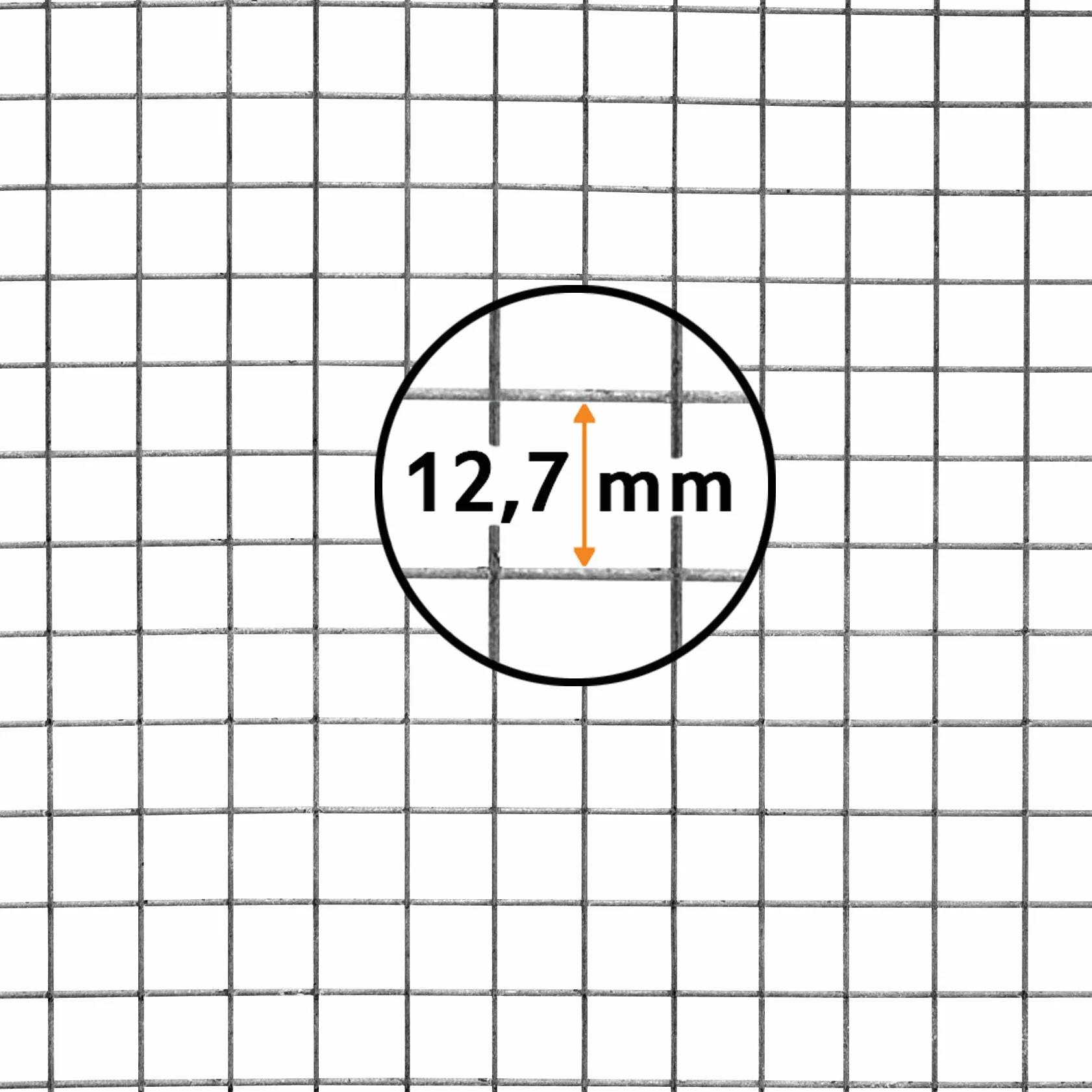 Windhager 79065 Ocynkowana siatka wolierowa dla królików, świnek morskich lub kurczaków, rozmiar oczek 12,7 mm, 2,5 x 0,5 m x 0,63 mm
