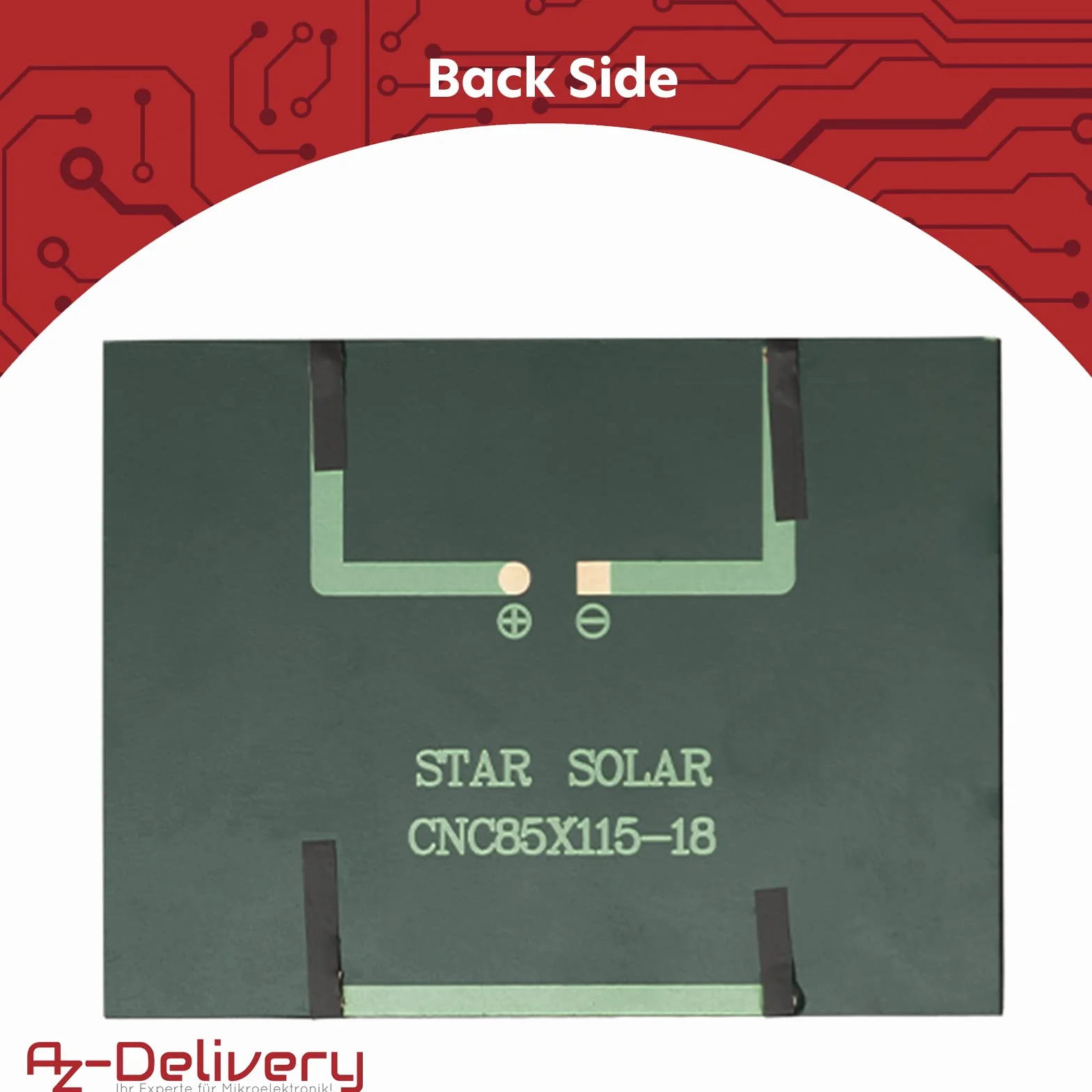 AZDelivery 5 x zestaw modułów, polikrzem, mini panel słoneczny 5 V, 1,5 W, mały panel słoneczny, przenośny system do ładowania baterii, telefonów komórkowych zamkniętych wodoodporną żywicą