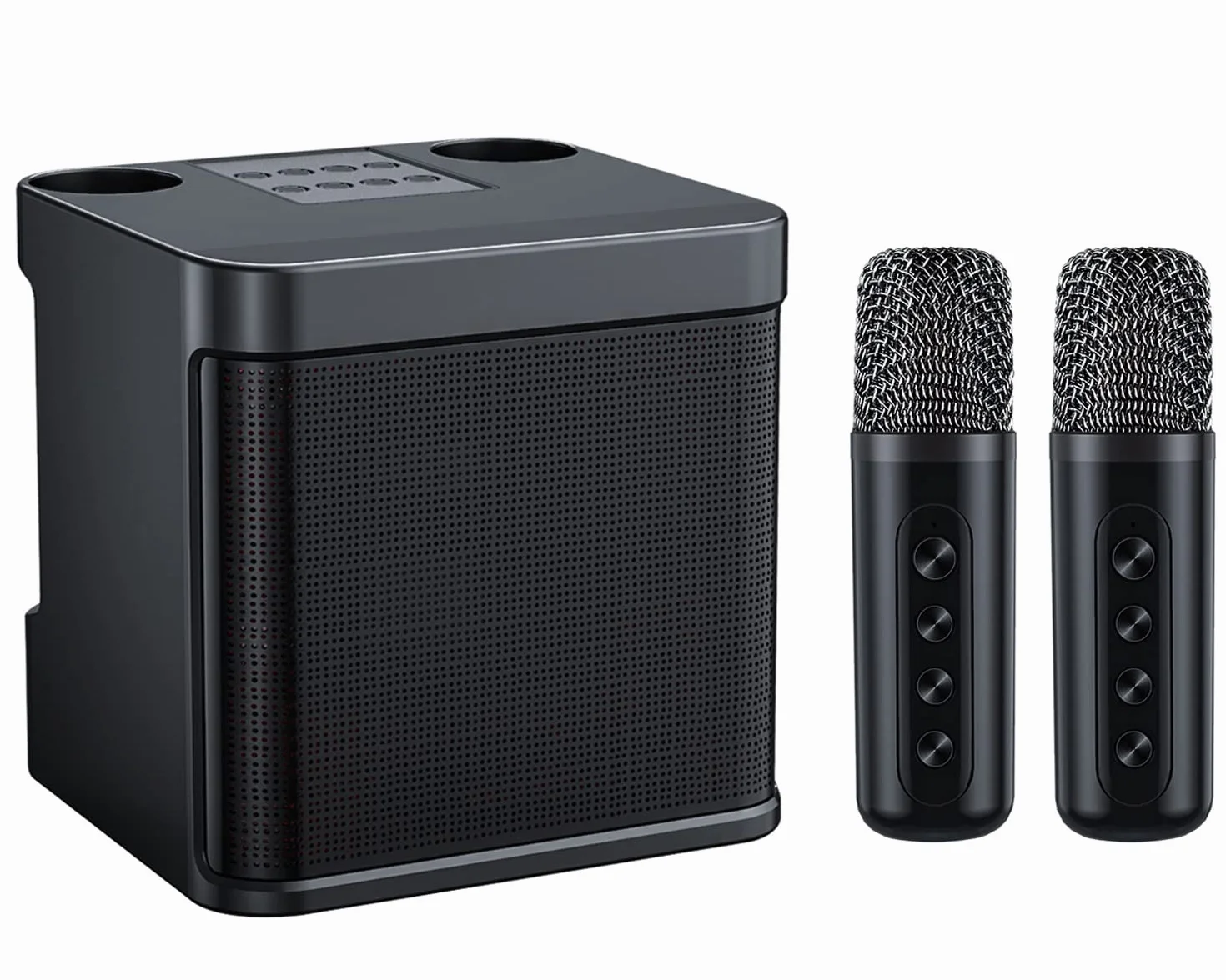 Maszyna Karaoke Głośnik z 2 bezprzewodowymi mikrofonami dla dorosłych, dzieci Przenośny Bluetooth HD Sound PA System, Śpiewająca maszyna z Echo i Vocal Cut, obsługuje TF/USB, AUX