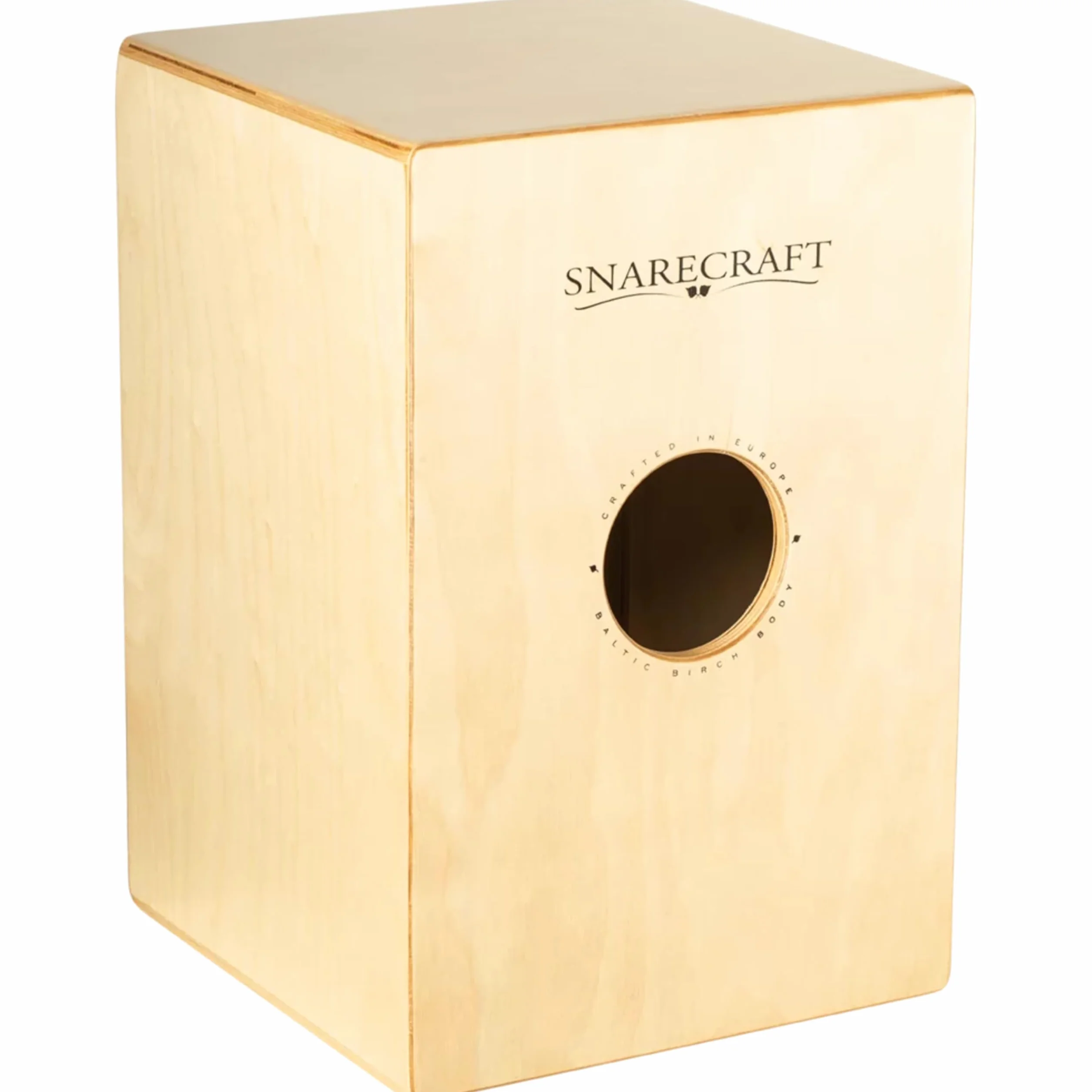 Meinl Percussion Snarecraft Cajon Instrument – Kompaktowy Cajon z Dwoma Sprężynami Werblowymi – Panel Przedni Almond Birch (SC80AB)