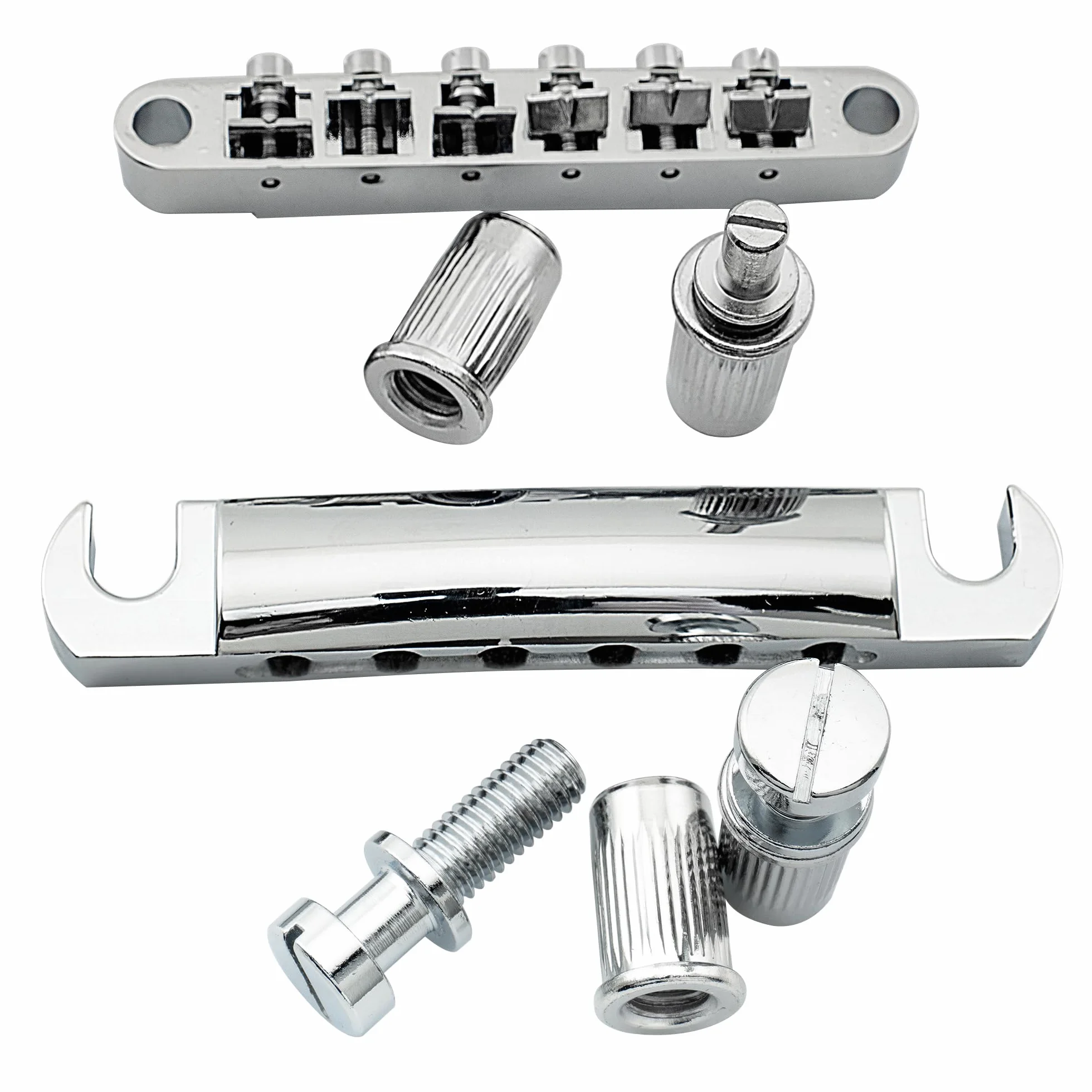 Musiclily Metryczna Mostek Strunociąg ABR-1 Tune-O-Matic Bridge Tailpiece Zestaw do Gitary Elektrycznej Epiphone Les Paul LP SG, Chrom