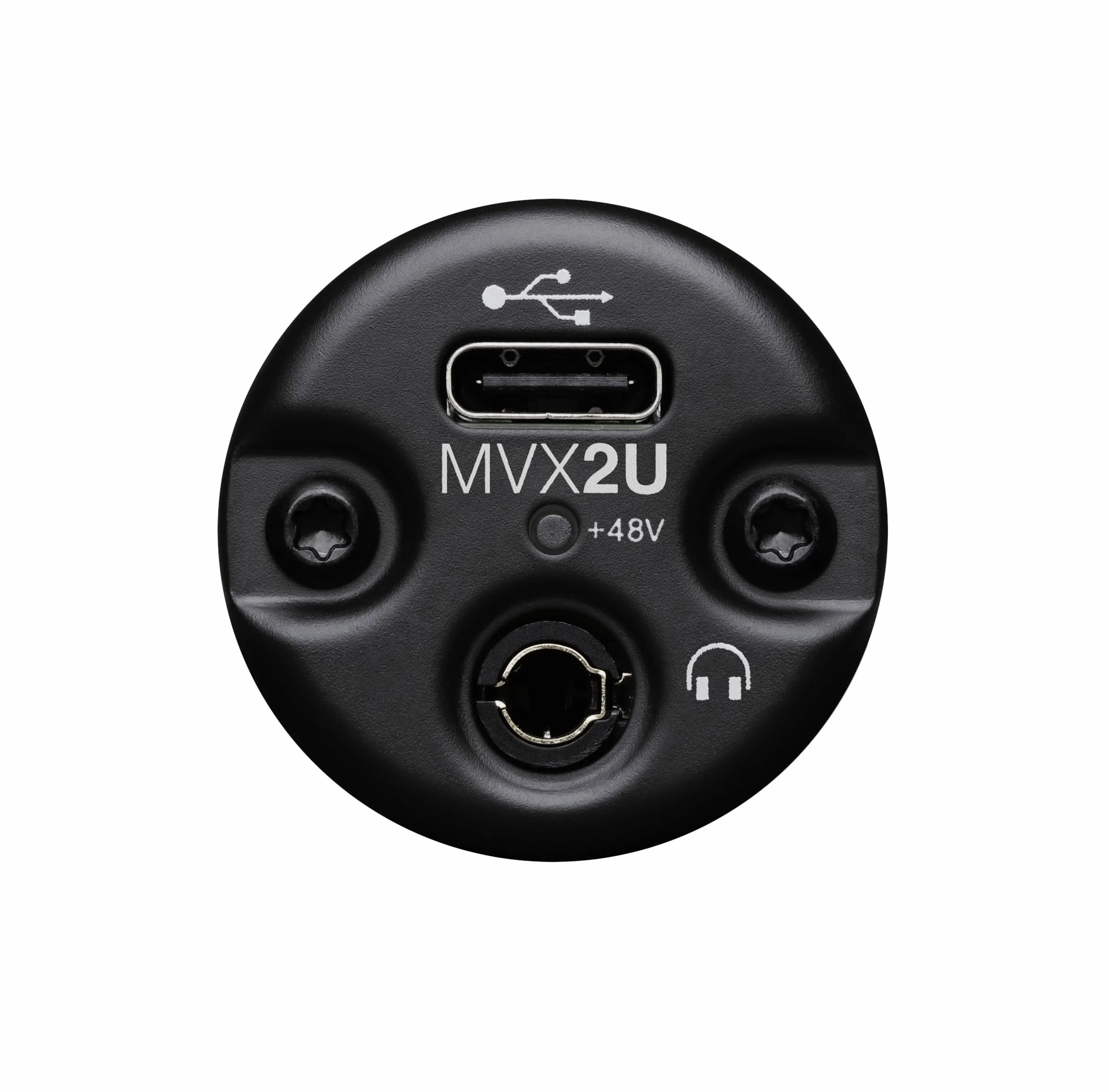 Shure MVX2U Interfejs cyfrowy XLR-do-USB z gniazdem słuchawkowym, zintegrowanym przedwzmacniaczem z kontrolą wzmocnienia 60dB, monitorowaniem bez opóźnień, zasilaniem fantomowym 48V