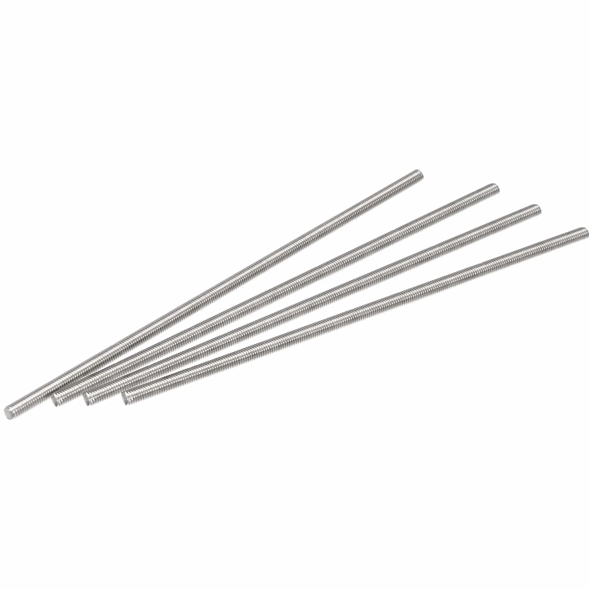 sourcing map 4 sztuki pełen pręt gwintowany M4 x 150 mm 304 stal szlachetna gwint prawy