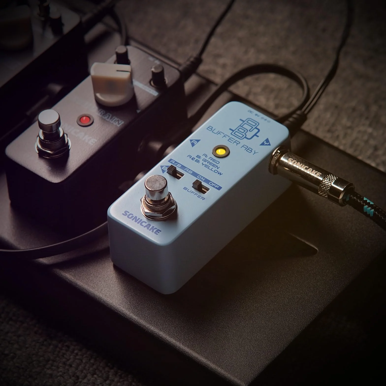 SONICAKE Line Selector AB przełącznik mini efektów gitarowych True Bypass z Buffer ABY