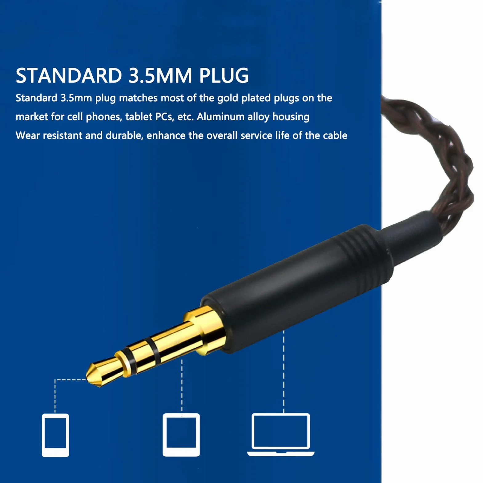 Zamienny Kabel do Aktualizacji Audio dla T1 II T5 dla MDR Z7 dla Sundara dla Arya dla Ananda, Kabel Zastępczy Słuchawek 3.5mm do Podwójnej Wtyczki 3.5mm