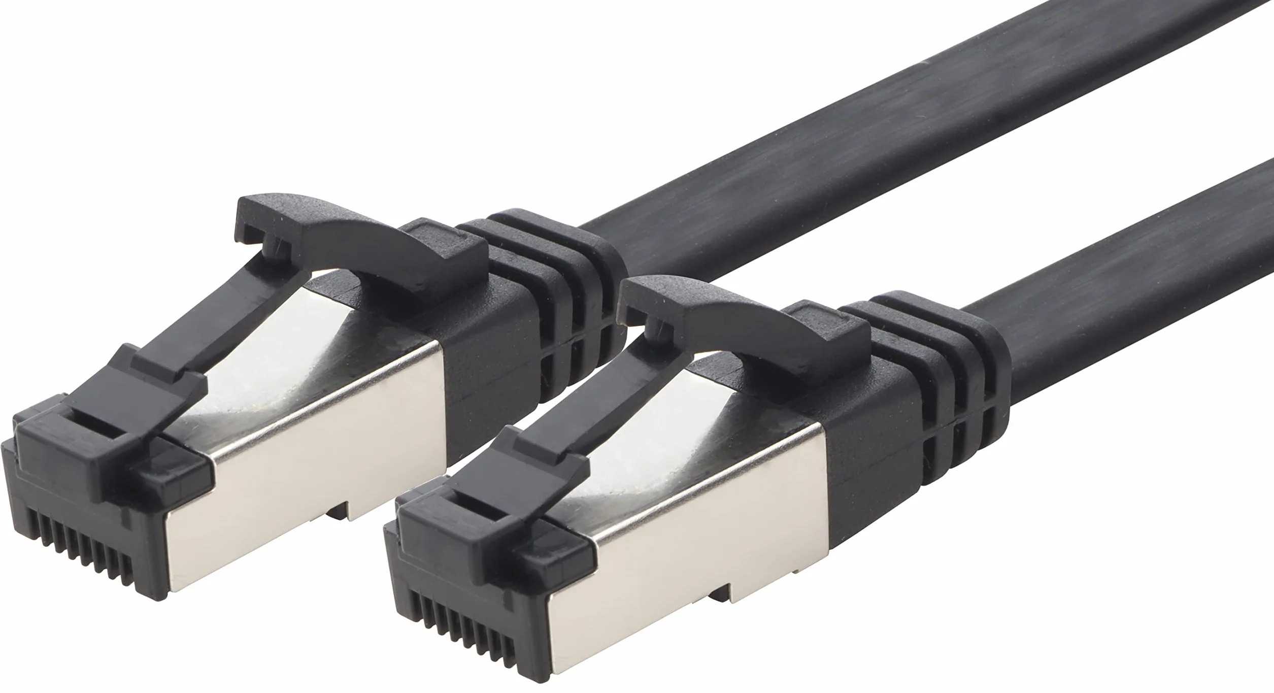 Kabel krosowy 5 m Cat 8 płaski czarny 40 Gigabit kabel sieciowy Ethernet LAN kabel 40 Gbits 2000 MHz kabel krosowy Cat8 kabel LSZH TPE PIMF Rj45 wtyczka 1 sztuka - 5 m