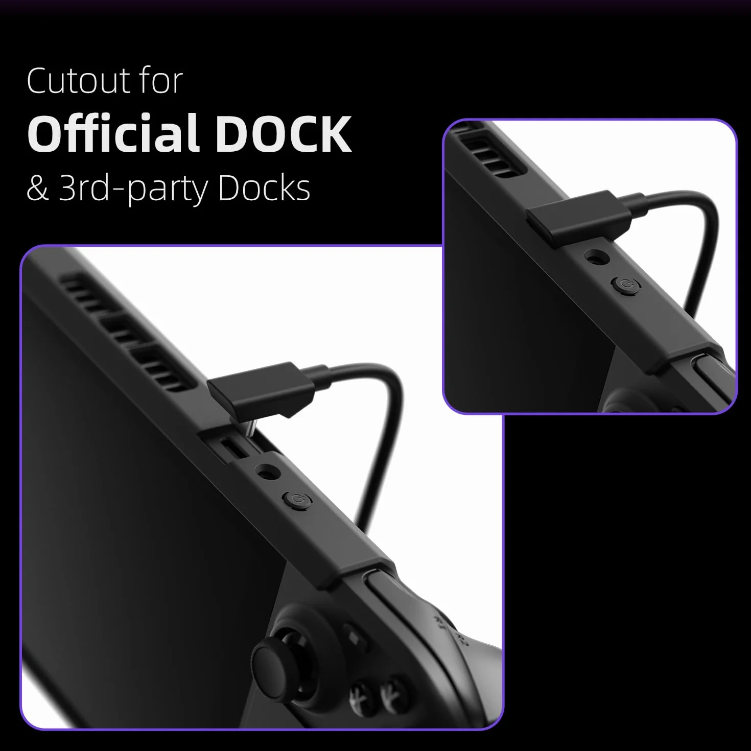 Skull & Co. GripCase SD Bundle for Steam Deck/OLED: A Soft Protective Case with Textured Grips Full Protection and Stand, Absorption Non-Slip and Anti-Scratch Cover Design (with Carrying Case)