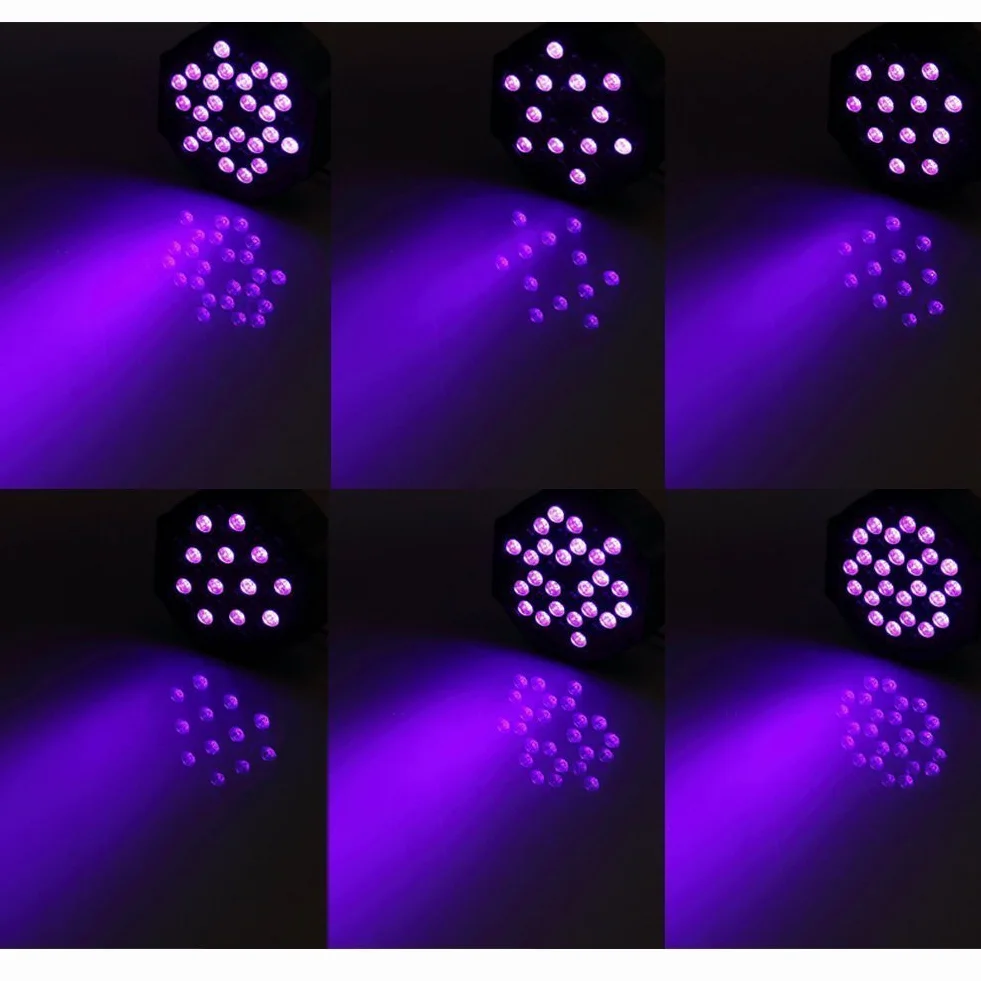 Czarne światło LED 72 W 36 LED Lampa imprezowa z pilotem i sterowaniem DMX Glow w ciemnym świetle scenicznym dla DJ Disco Boże Narodzenie Oświetlenie sceniczne