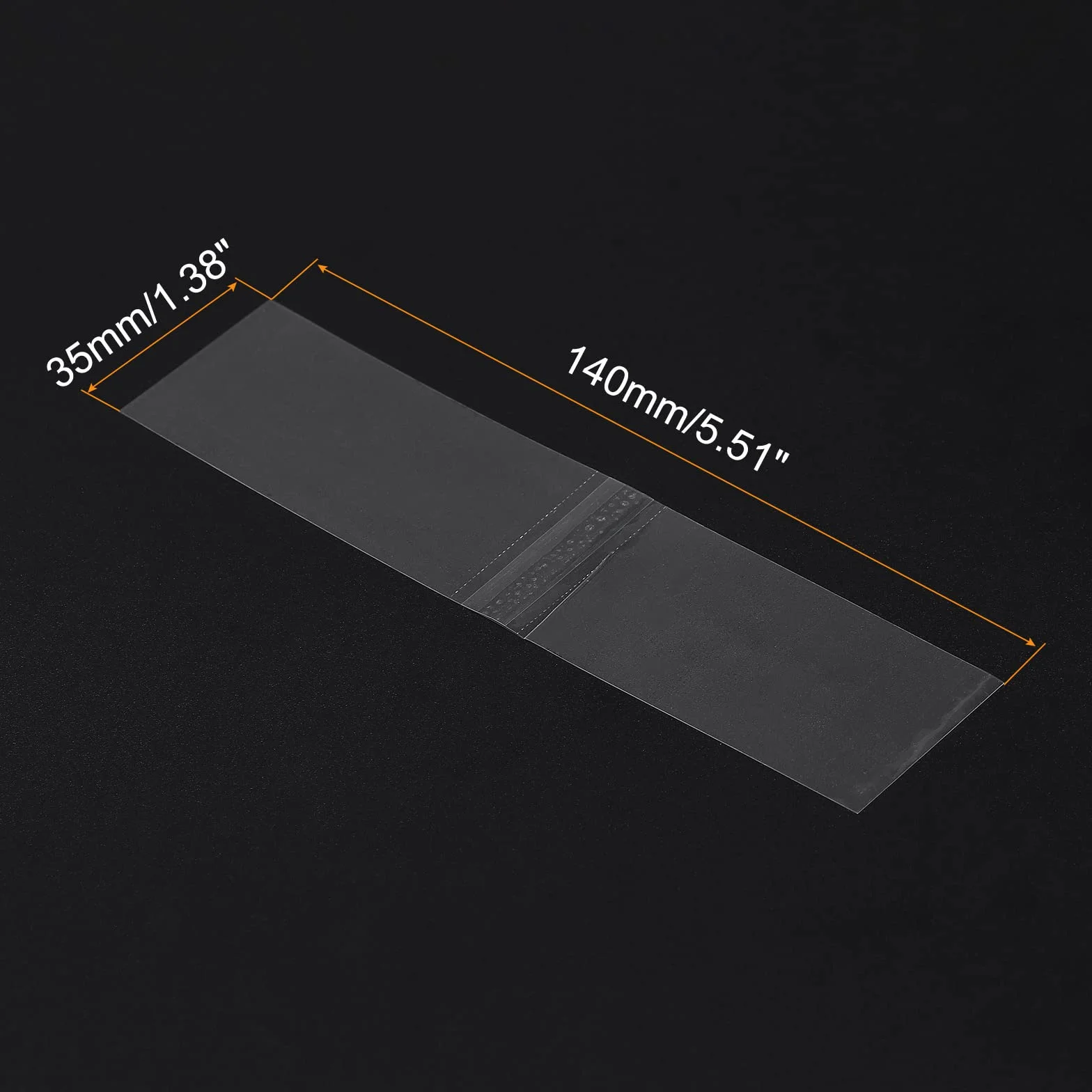 PATIKIL Perforowane taśmy termokurczliwe 140 x 35 mm, 400 sztuk taśm termokurczliwych z PCW, pasuje do nakrętki o średnicy od 3,39 do 8 cm do słoików, przezroczysta