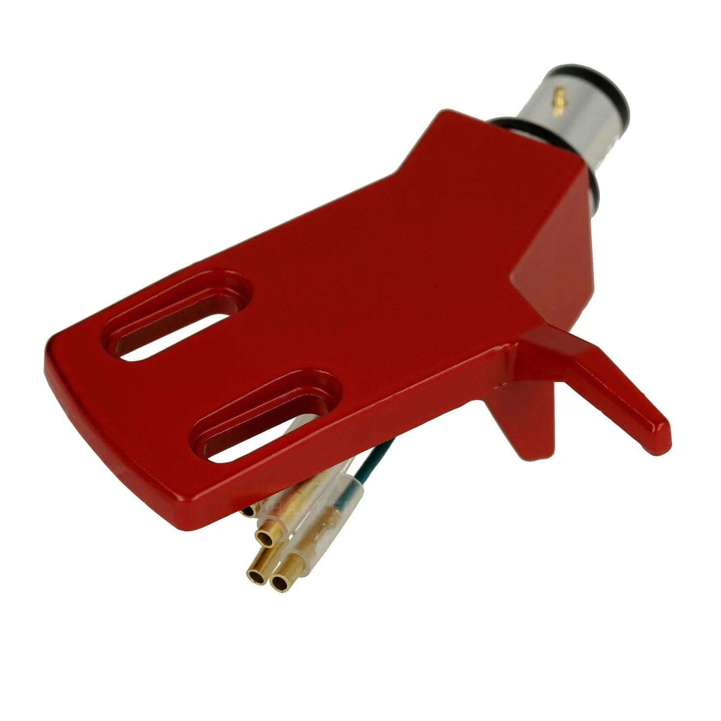THAKKER CHS-13 - k±towy Headshell wykonany z lekkiego aluminium - Red | SME Connector | dla prostych ramion | wraz z kablem Headshell