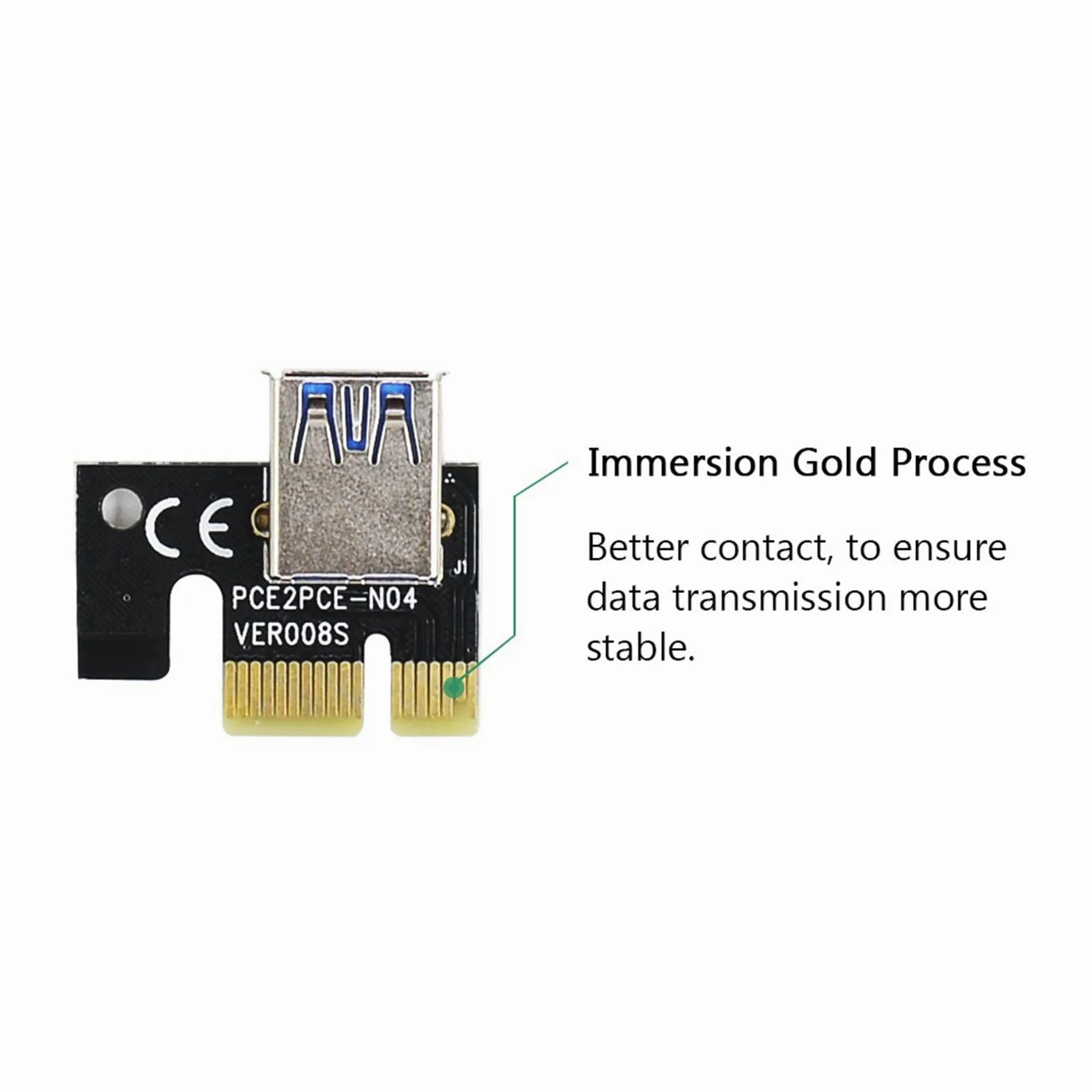 60 szt. VER009S Plus PCI-E karta riser PCIE 1X do 16X przedłużacz 1 m 0,6 m 0,3 m kabel USB 3.0 SATA na 6-pinowy przewód zasilający SATA (0,3 m)