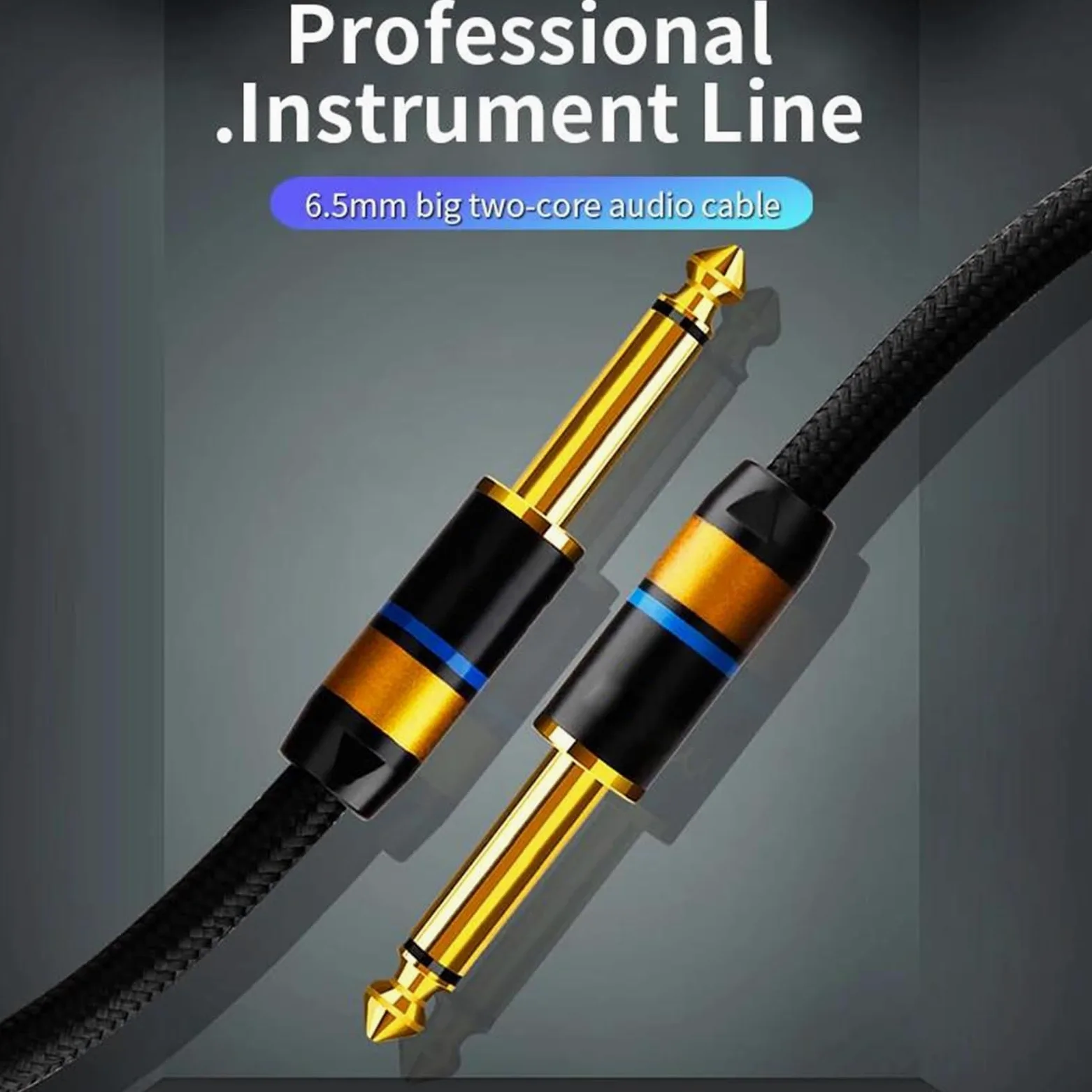 Początkujący Kabel Do Gitary Kabel Gitarowy Aux Wyjście 6,5 Mm Do Głośnika Ze Wzmacniaczem Stereofonicznym Trwałe(Red,10m)