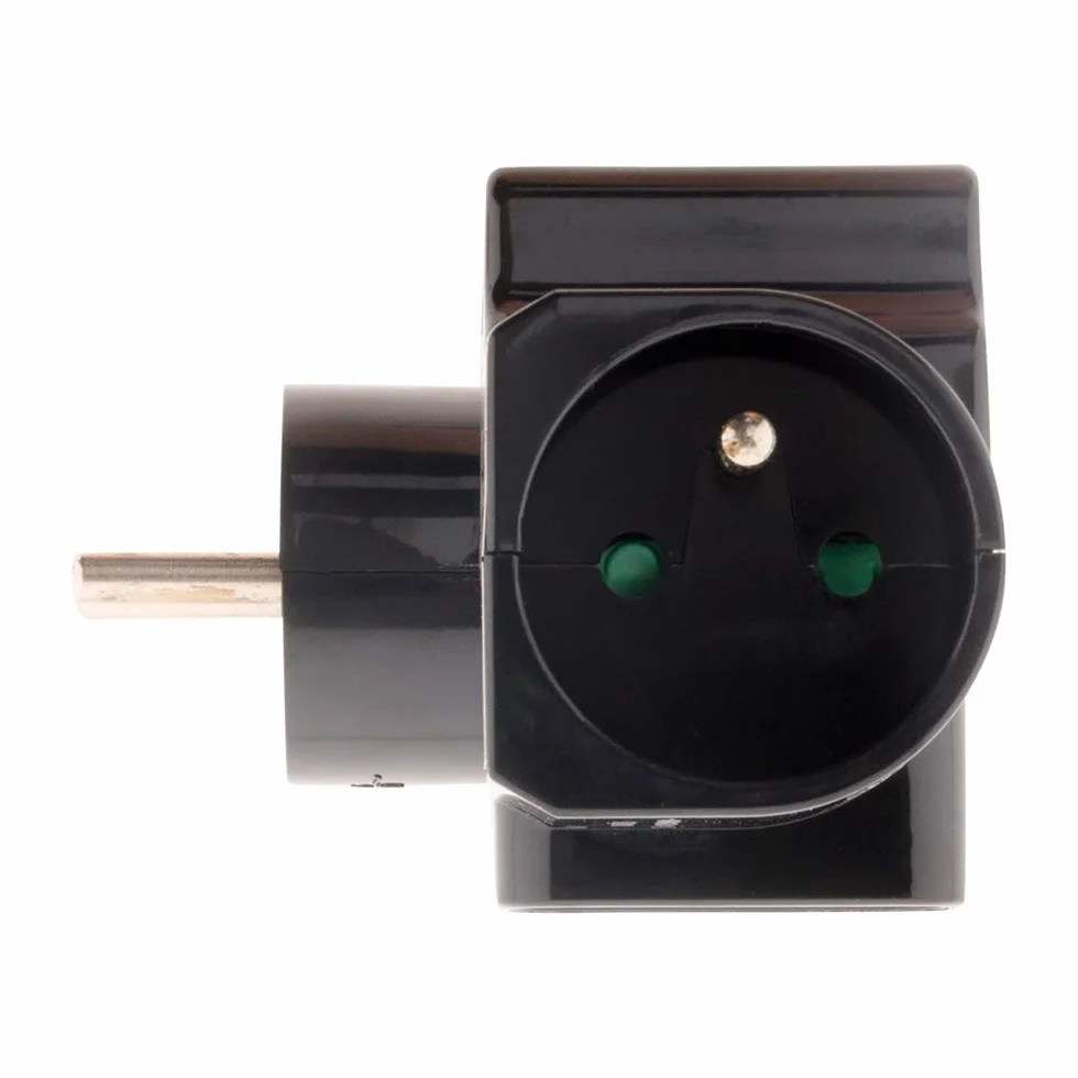 Zenitech - Listwa potrójne gniazdo natynkowe z ochroną przeciwprzepięciową - 2x16A 2P+T + 1x6A 2P - Czarna