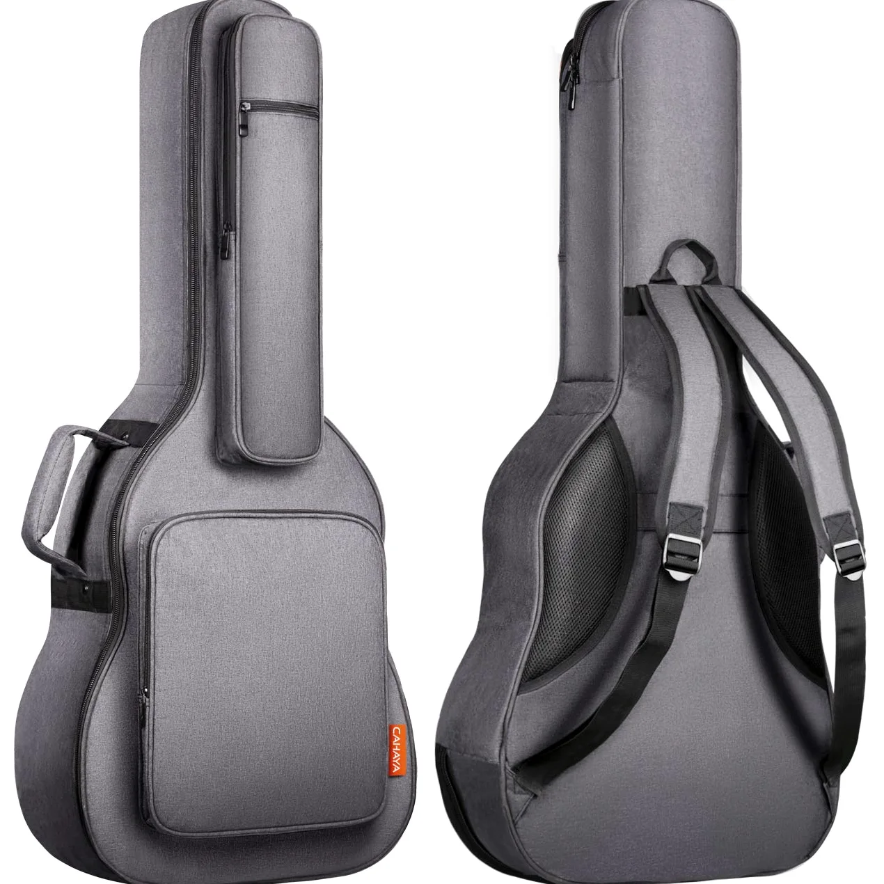 CAHAYA Torba na gitarę Gig Bag wyściełana torba 18 mm wodoszczelna torba na gitarę, szary, torba na gitarę