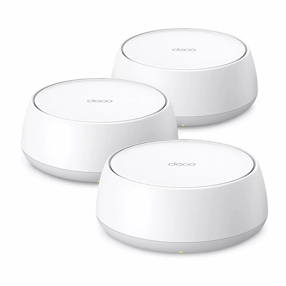 TP-Link WiFi 7 Deco BE25(3-pack) Mesh WiFi, BE3600Mbps Dual-Band, roouter, AP, 2 porty Ethernet 2,5 Gb/s, 4 anteny wewnętrzne, MLO, AI-Roaming, HomeShield, współpracuje z każdym ISP, modemem i Alexa