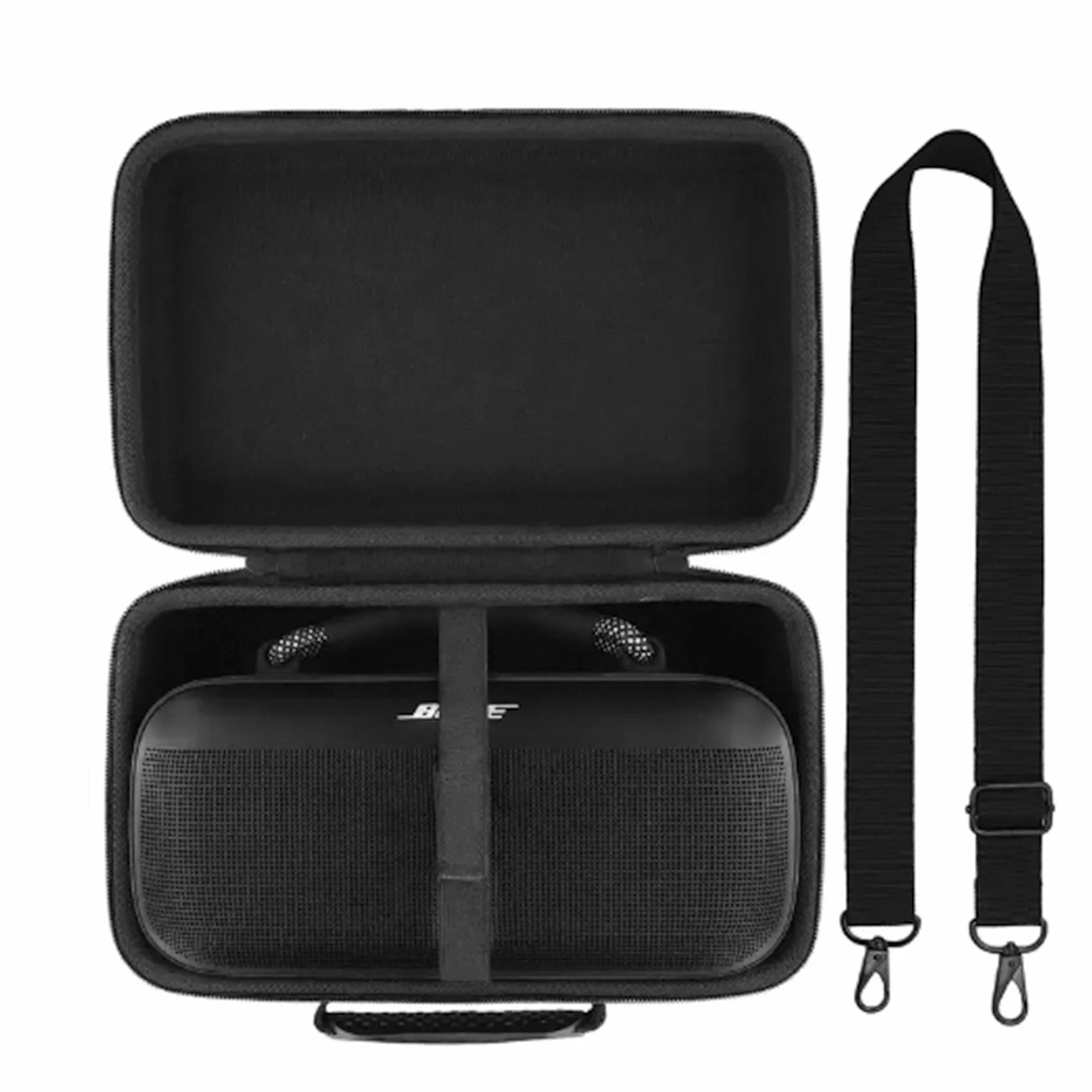 Aenllosi Twardy futerał kompatybilny z przenośnym głośnikiem Bose NEW SoundLink Max (tylko etui), Czarny, Nowoczesny