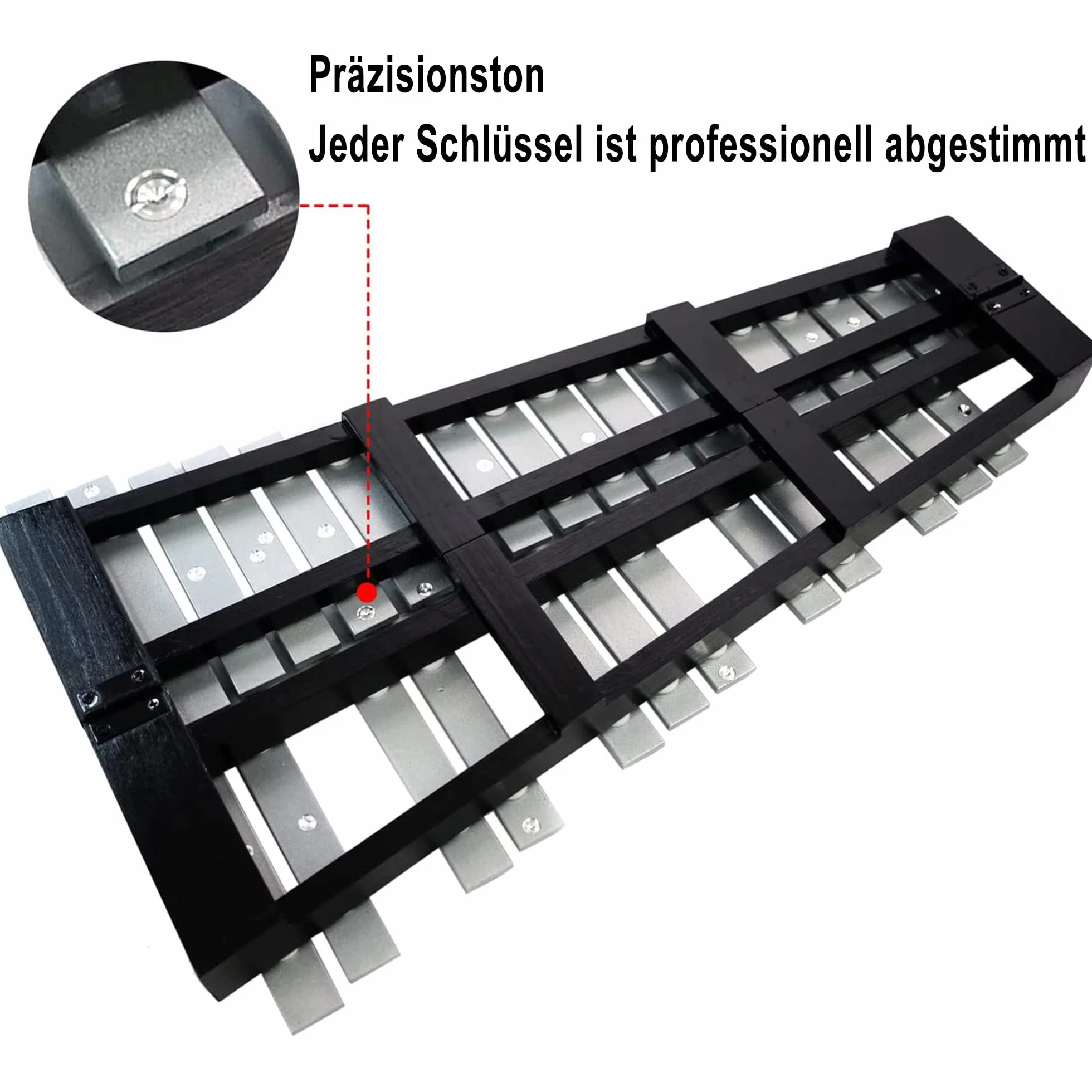 OUUTMEE Dzwonki, aluminium, 30 nut, ksylofon, drążki z 2 pałeczkami, stojak z walizką do przechowywania, koncert muzyczny, prezentacja, konkurs sztuki szkolnej