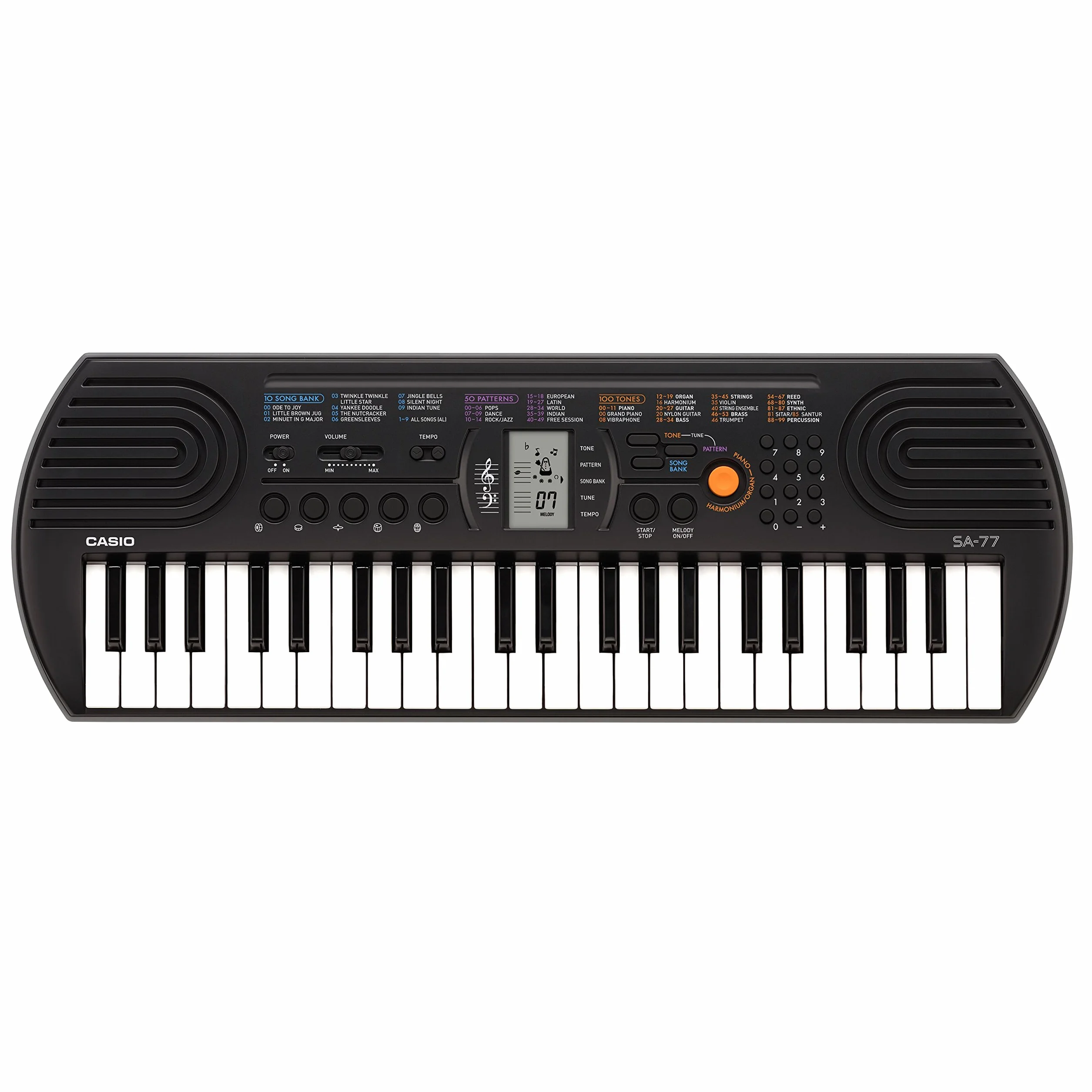 Casio SA-77 Keyboard, Czarny, 44 Klawisze