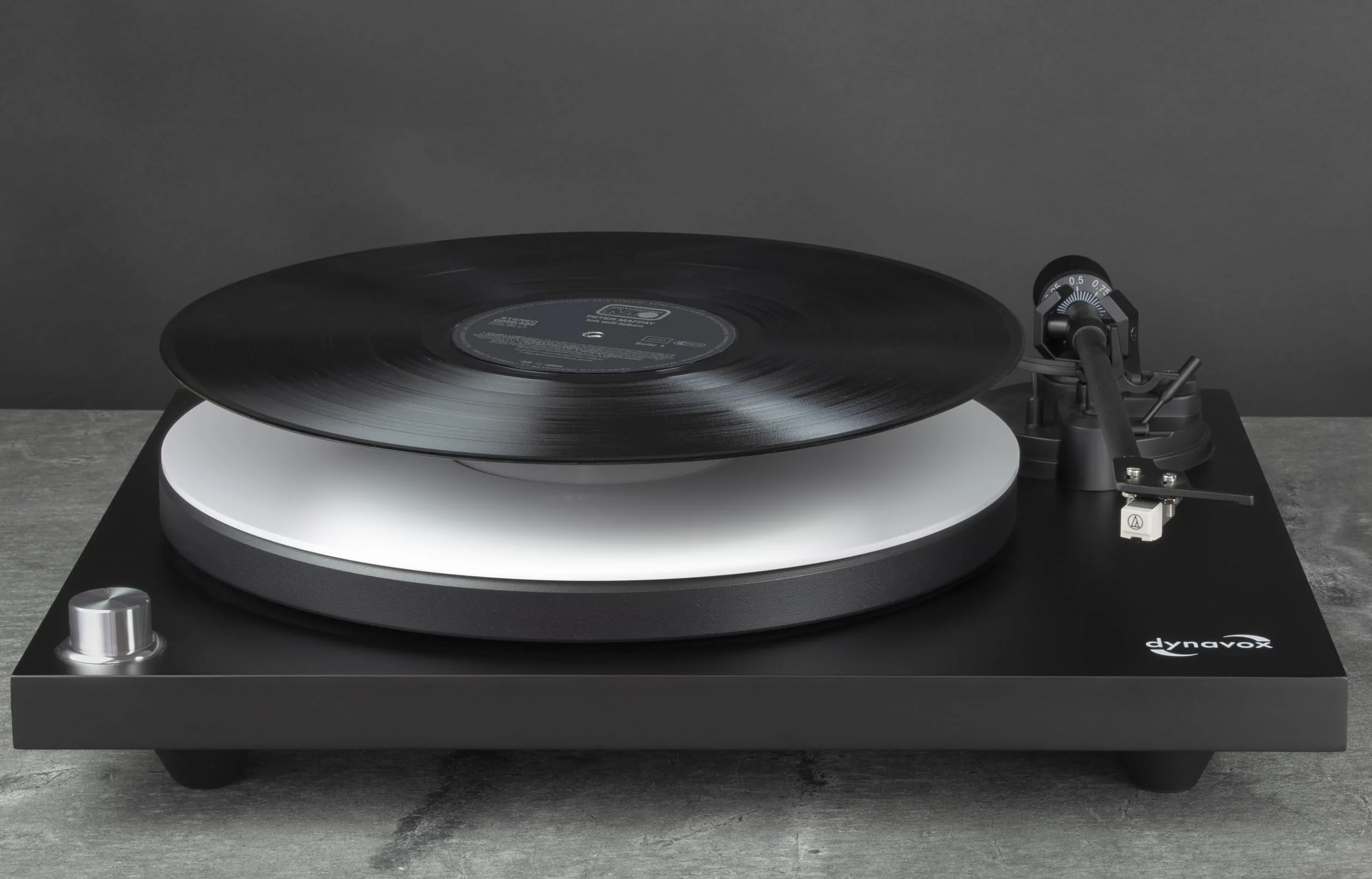 Dynavox APM-1 akrylowa nakładka na gramofon, grubość 3 mm, z akrylu, antystatyczna i antywibracyjna, średnica 30 cm, uniwersalnie dopasowana, biała