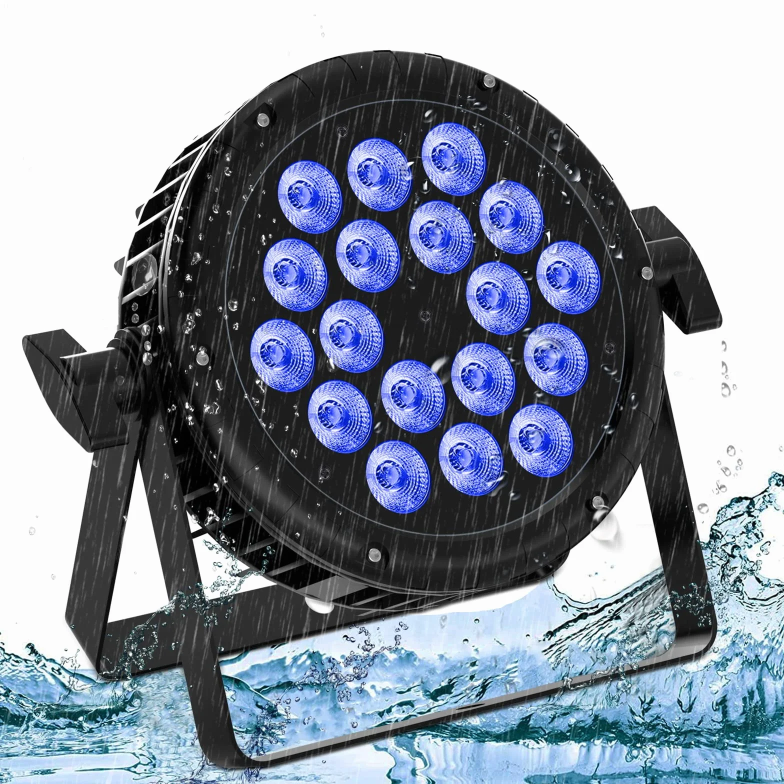 UKing 180W Par LED Wodoodporna RGBW Światło Sceniczne DMX 4/8 CH