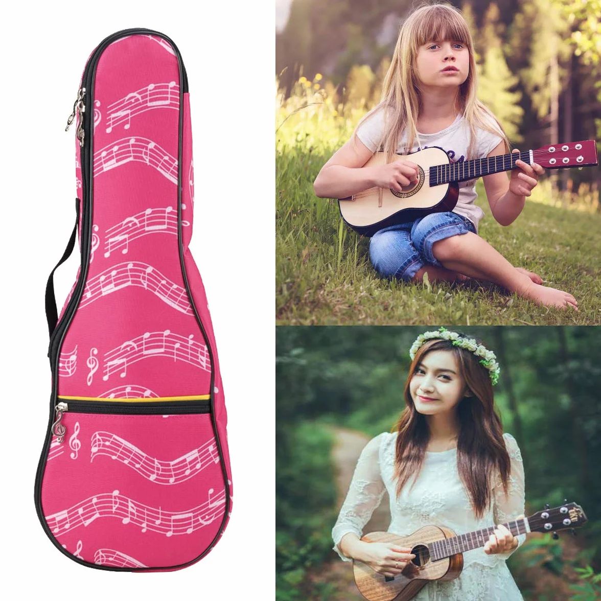 KingPoint Torba na ukulele 23 cale, wodoszczelna, trwała, wyściełana ukulele torba z regulowanymi ramiączkami, plecak na ramię