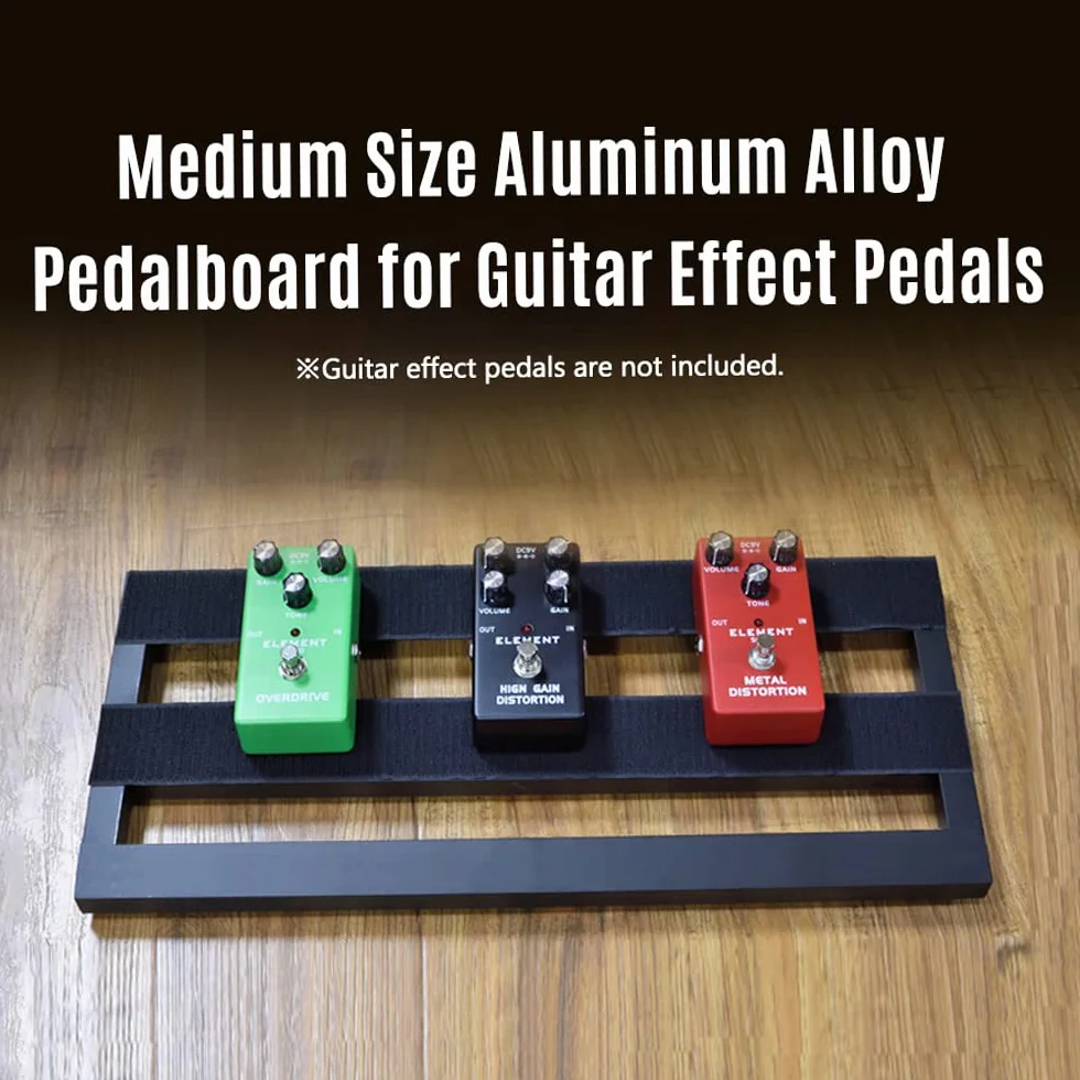 Aluminiowy pedalboard z efektem gitarowym 49,7 x 19,5 cm z torbą przenośną