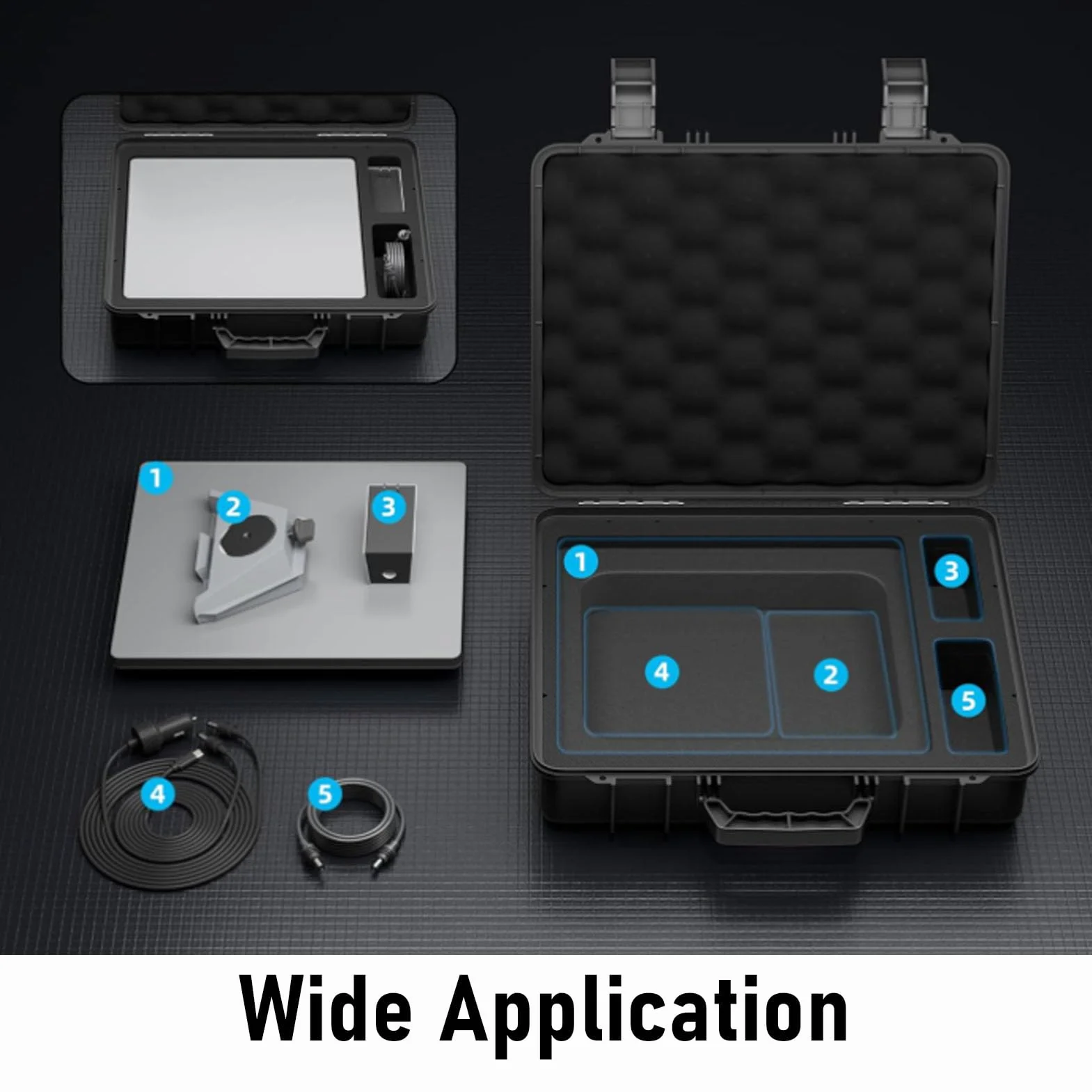 Starlink Precyzyjnie Cięta Pianka Etui Podróżne, Wodoodporne, Twarde Etui Pasuje do Zestawu Starlink Mini Dish, Podstawka, Zasilacz, Kable i Akcesoria