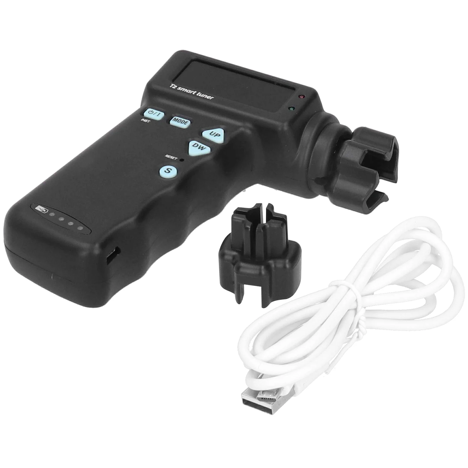 Drfeify Inteligentny tuner gitarowy, inteligentny tuner gitarowy, automatyczne ukulele z kablem USB, akcesoria do instrumentów muzycznych (czarny) akcesoria ogólne do gitary