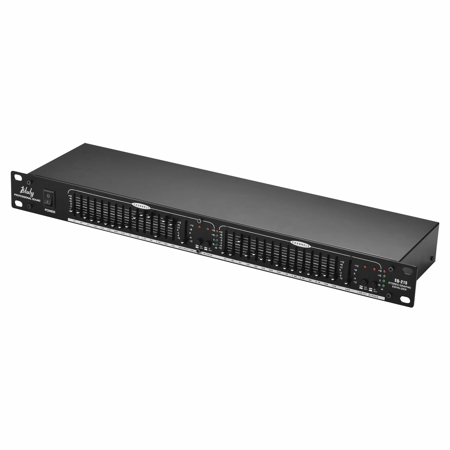 Btuty Eq-215 15-pasmowy dwukanałowy korektor graficzny 1u 2-kanałowy korektor graficzny stereo z mocowaniem do stojaka