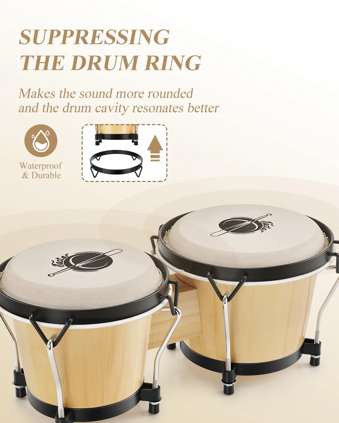 Eastar EBO-1 Wood 6+7 Bongo Drum