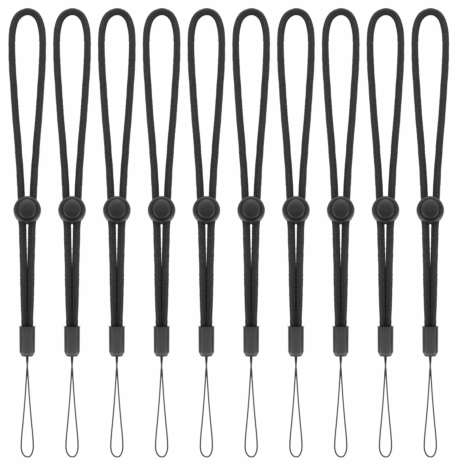 Cobee Smycze na rękę Lanyard, 10 sztuk regulowanych nylonowych smyczy na rękę Lanyard, miękka smycz na rękę do telefonu, aparatu, kluczy, pendrive'a, portfela, identyfikatora z nazwiskiem, Mp3, Mp4