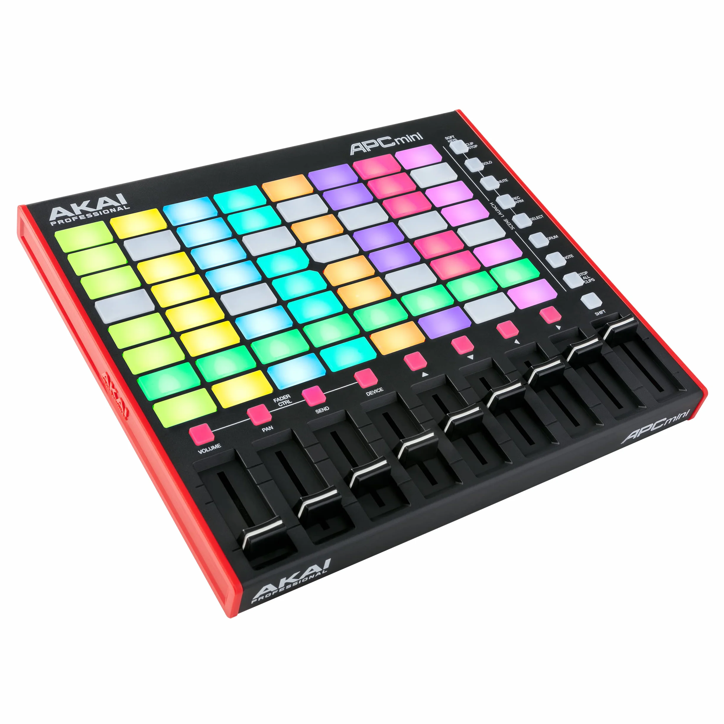 Akai Professional APC Mini MK2 - Kontroler USB MIDI z 64 Padami RGB do Odpalania Klipów w Ableton Live Lite z Trybem Drum/Note Mode i Mikserem MIDI