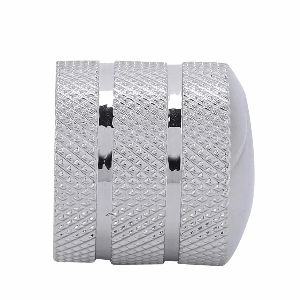 2 szt. guziki gitarowe Bass Dome Guziki 6 mm Metal E gitara basowa guziki potencjometr nasadka Volume Ton (srebrny)