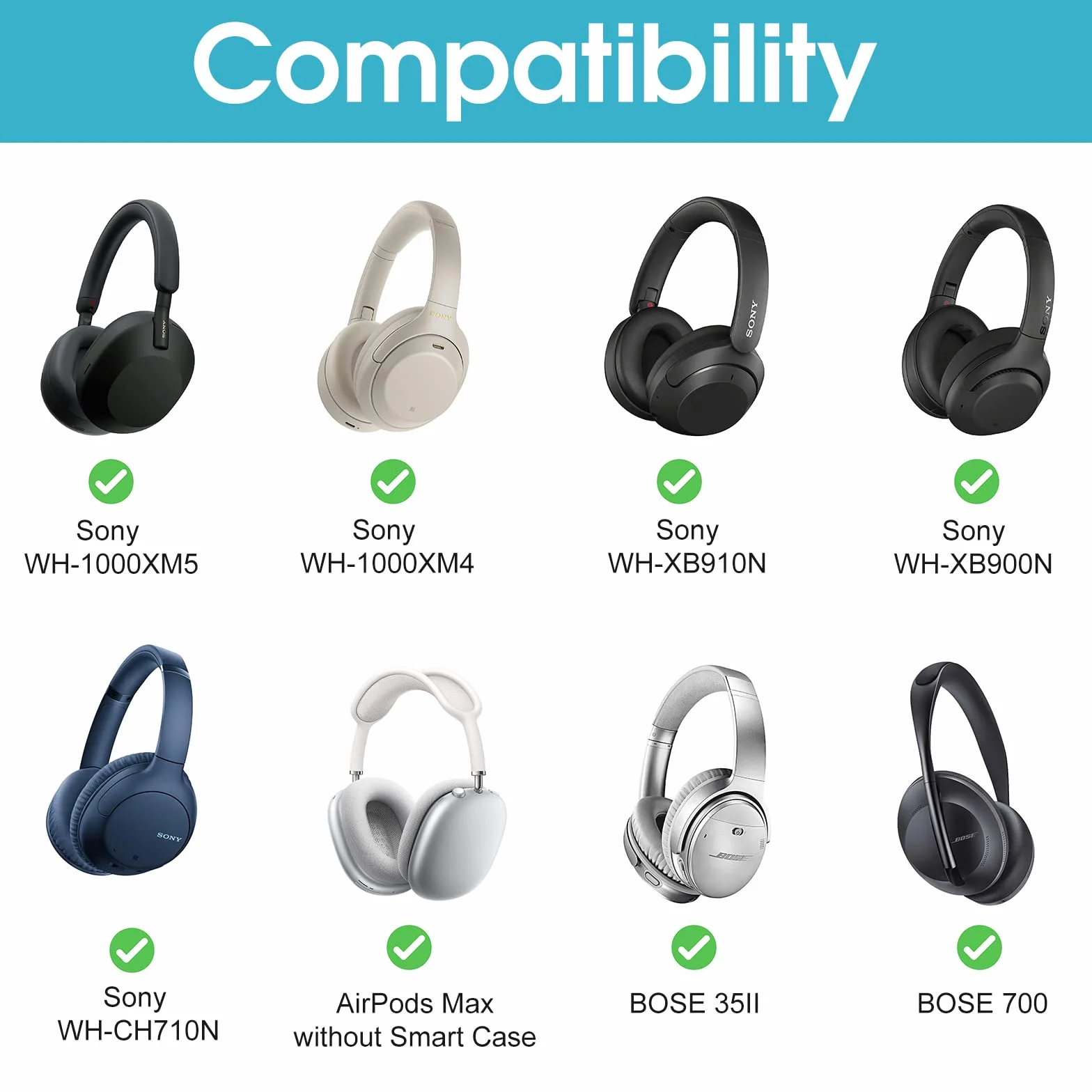 ProCase Etui na słuchawki do Sony WH1000XM5/ WH1000XM4/ WHXB910N/ WHCH710N/ WHXB900N/ Bose 700/ QC35 II zestaw słuchawkowy torba podróżna na bezprzewodowe słuchawki z redukcją szumów, twarda obudowa - czarna