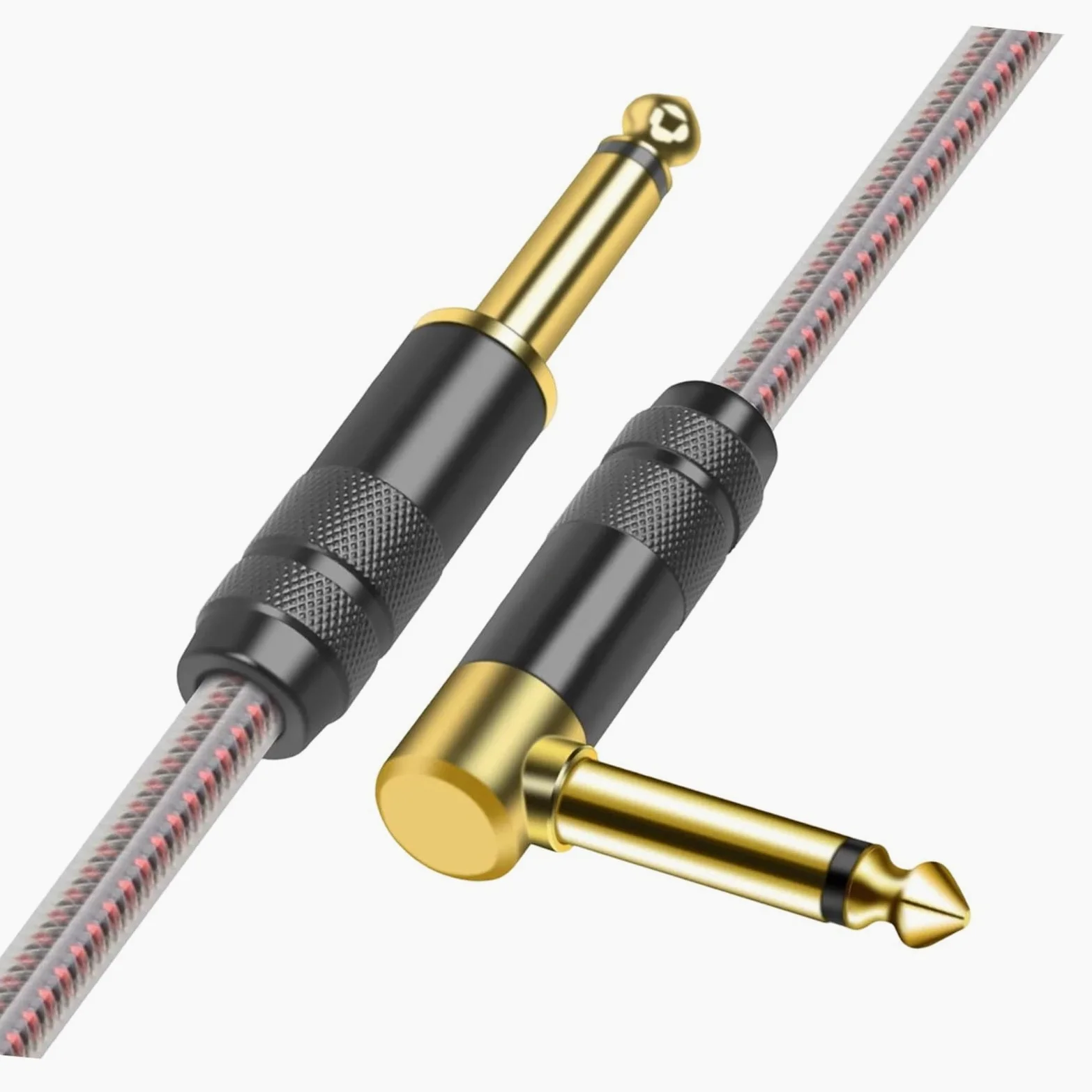 Dorosły Kabel Do Gitary Kabel 6,35 Mm 1/4 Cala Instrument Kątowy Profesjonalny Przewód Gitary Elektrycznej Do Wzmacniacza