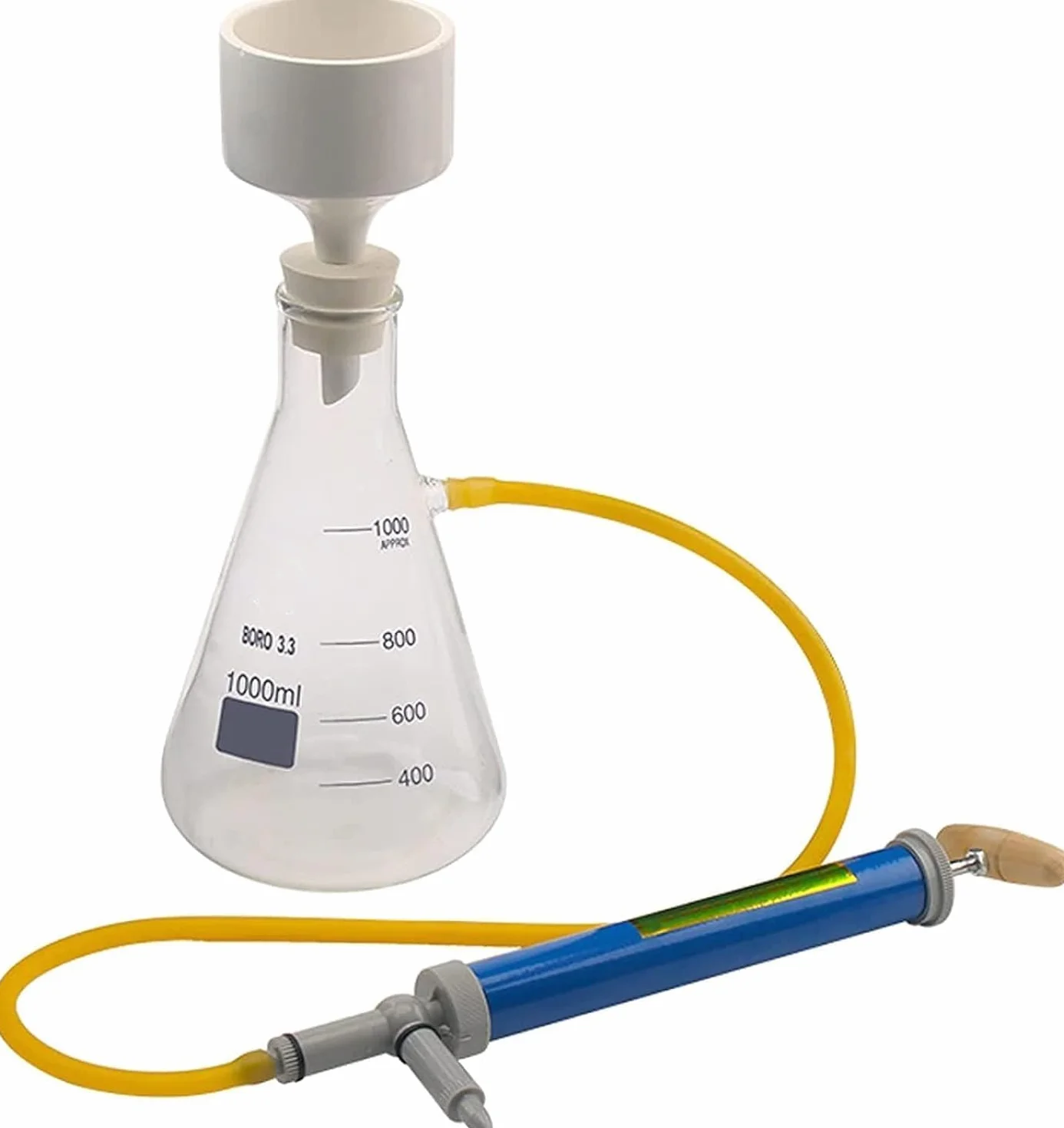 Szklany filtr próżniowy o pojemności 250 ml, laboratoryjny aparat do filtracji próżniowej i destylacji z lejkiem i pompą, zestaw szklanego filtra ssącego do zmniejszenia ciśnienia w filtrze podczas