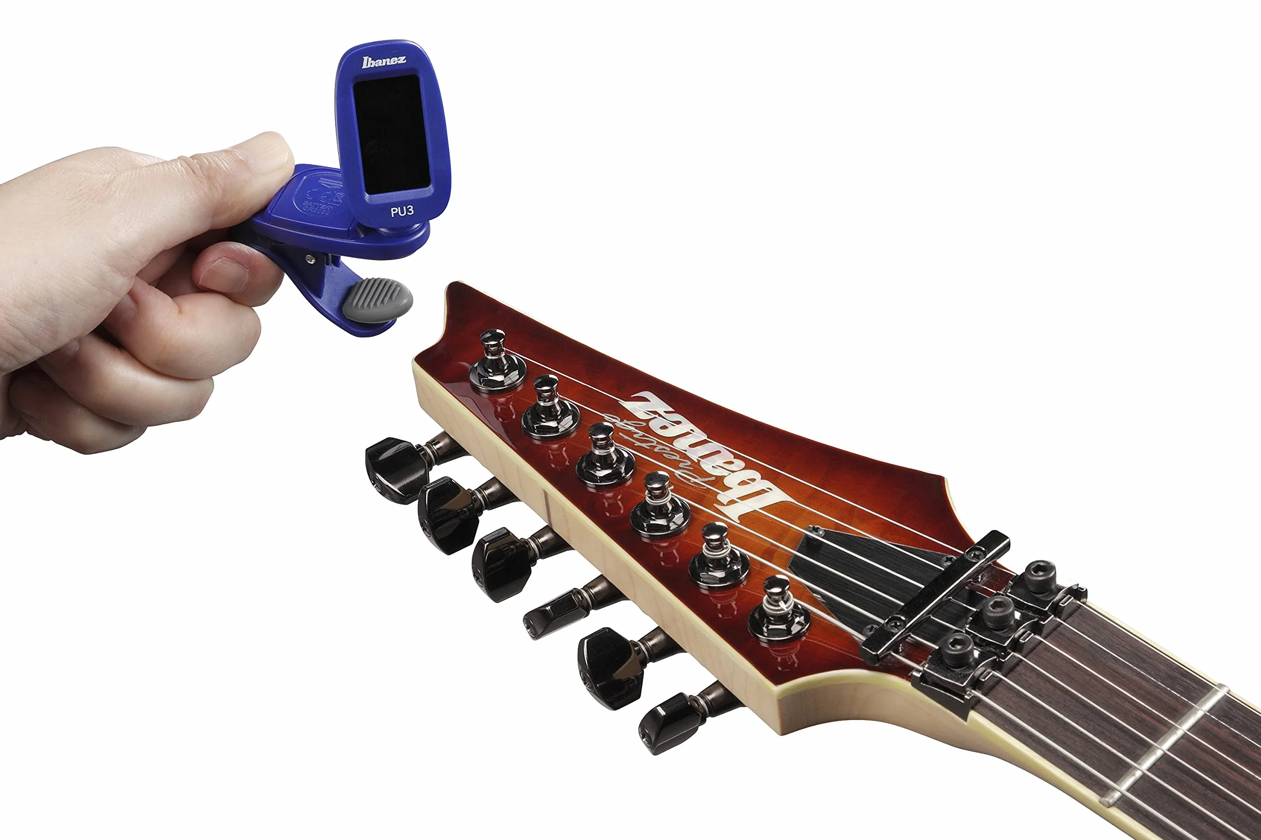 Ibanez PU3-BL Stroik Chromatyczny/Automatyczny z Klipsem, Niebieski