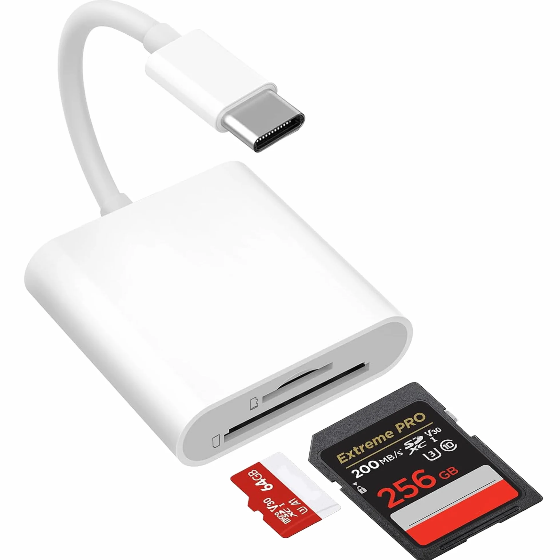 Czytnik Kart SD USB C do iPhone 17 16 15 Pro Max, iPad Pro/mini/Air, MacBook, Samsung, Adapter 2 w 1 na Karty SD/Micro SD, Slot TF, Plug and Play, Kompatybilny z Android, iOS, Windows i Mac OS