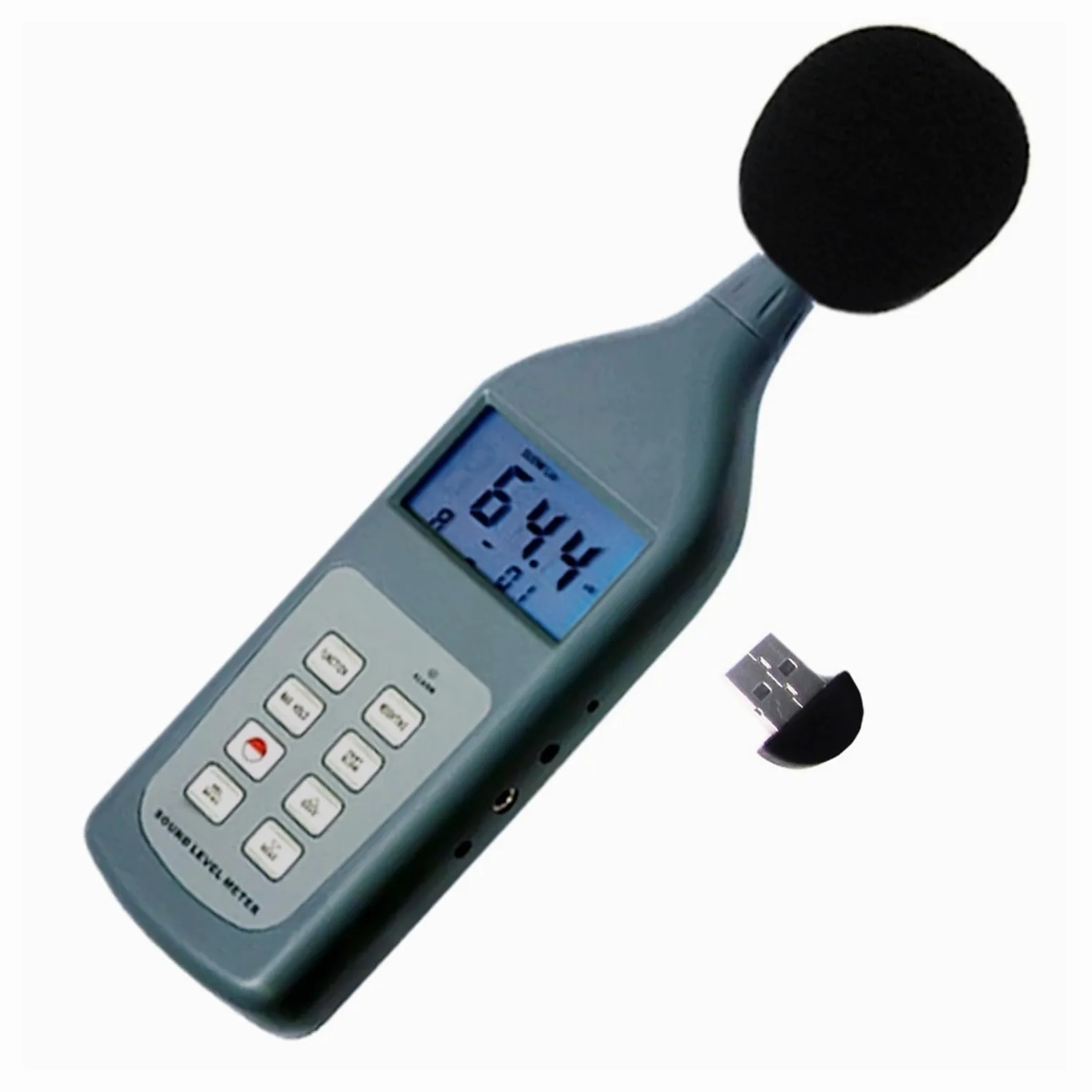 Miernik decybeli, Cyfrowy bezprzewodowy tester poziomu hałasu, zasięg 30~130dB + oprogramowanie CD i USB Łatwy w użyciu, do pomiarów w domu, fabrykach