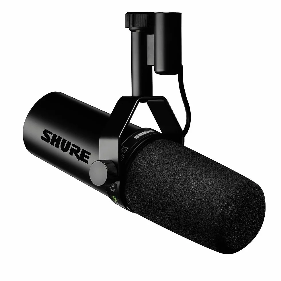 Shure SM7dB Dynamiczny mikrofon wokalowy do transmisji, podcastów i nagrywania, szeroki zakres częstotliwości, ciepły i gładki dźwięk, solidna konstrukcja, zdejmowana osłona przeciwwietrzna - czarny