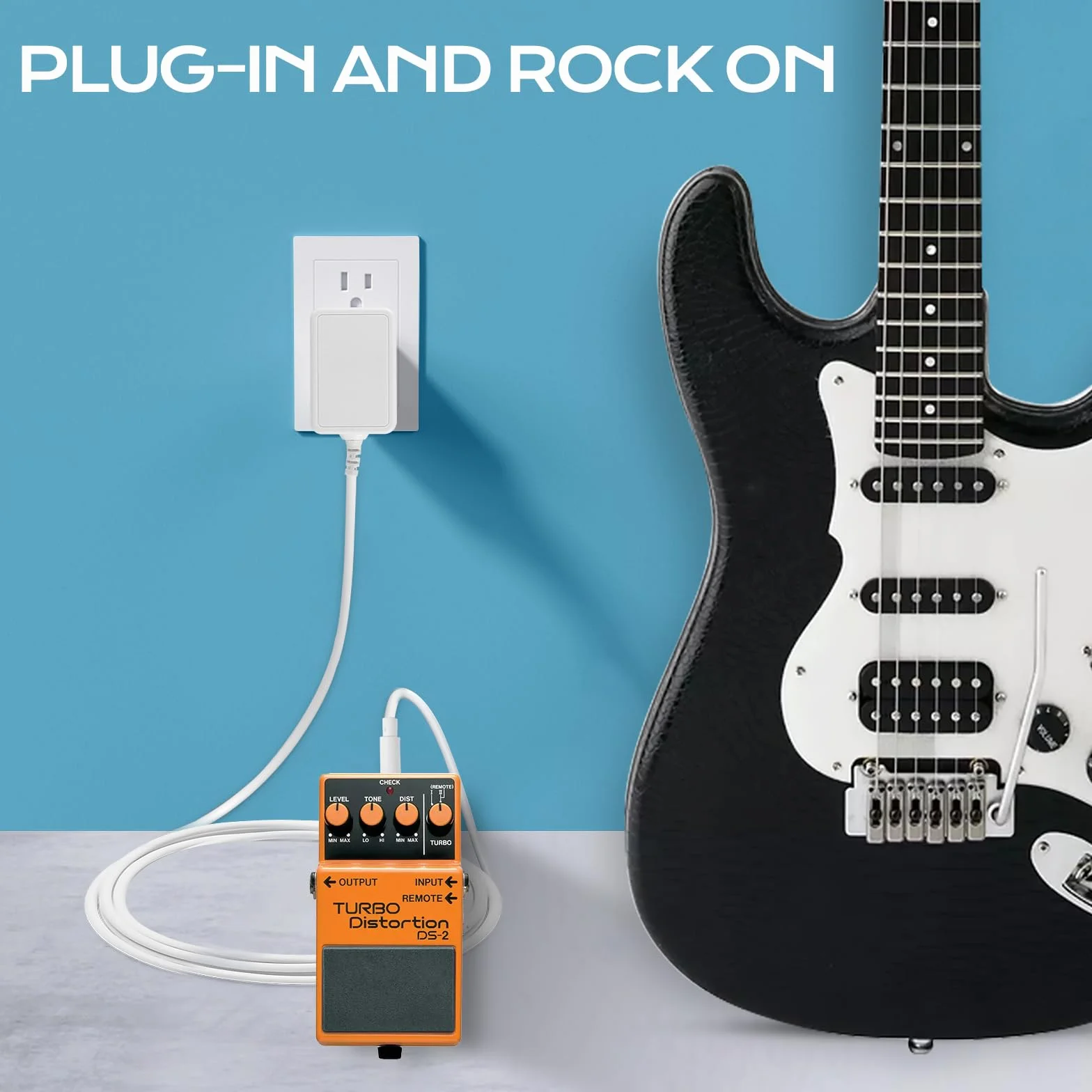 Zasilacz 9V 1A do Pedałów Efektów Gitarowych, Polaryzacja Ujemna Wewnętrzna Dodatnia Zewnętrzna, Adapter Casio 9V
