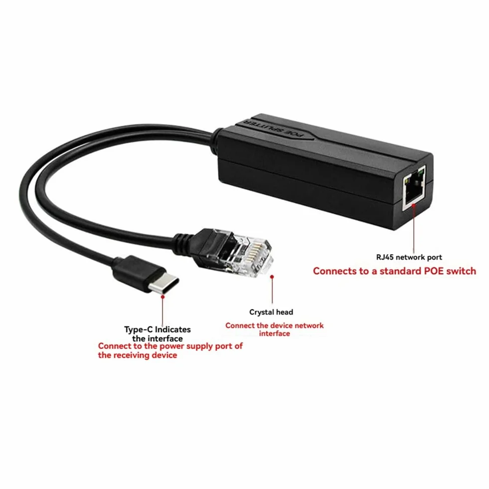 Adapter rozdzielacza Poe 48 V do 5 V 48 V do 5 V rozdzielacz Poe Splitter Poe Splitter