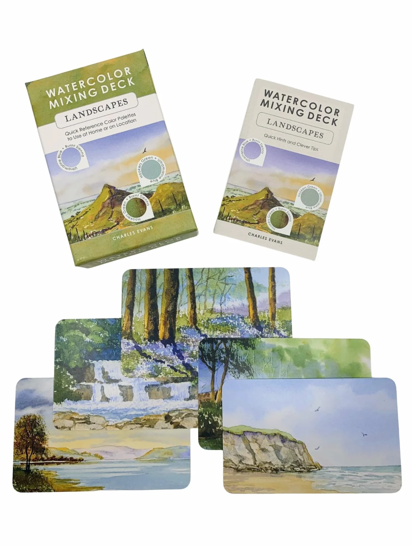 Watercolor Mixing Deck: Landscapes: Quick Reference Color Palettes to Use at Home or on Location
